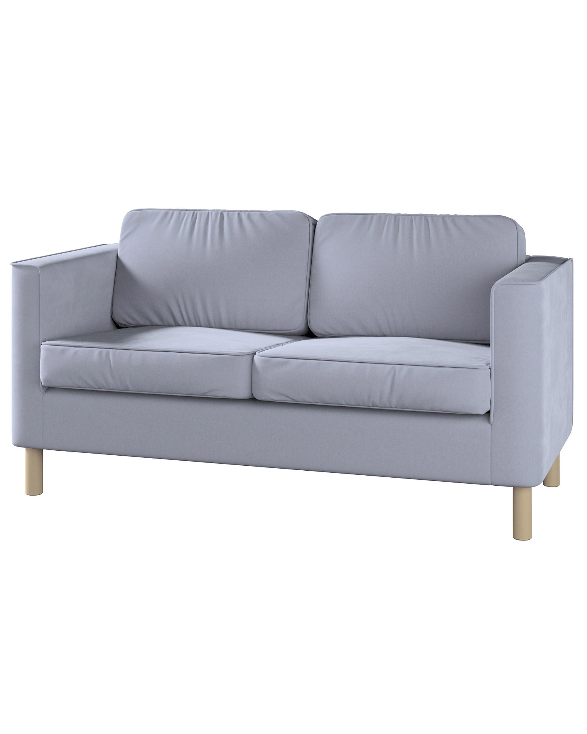 Bezug für Pärup 2-Sitzer Sofa Farbe grau Stoff glänzend, samt
