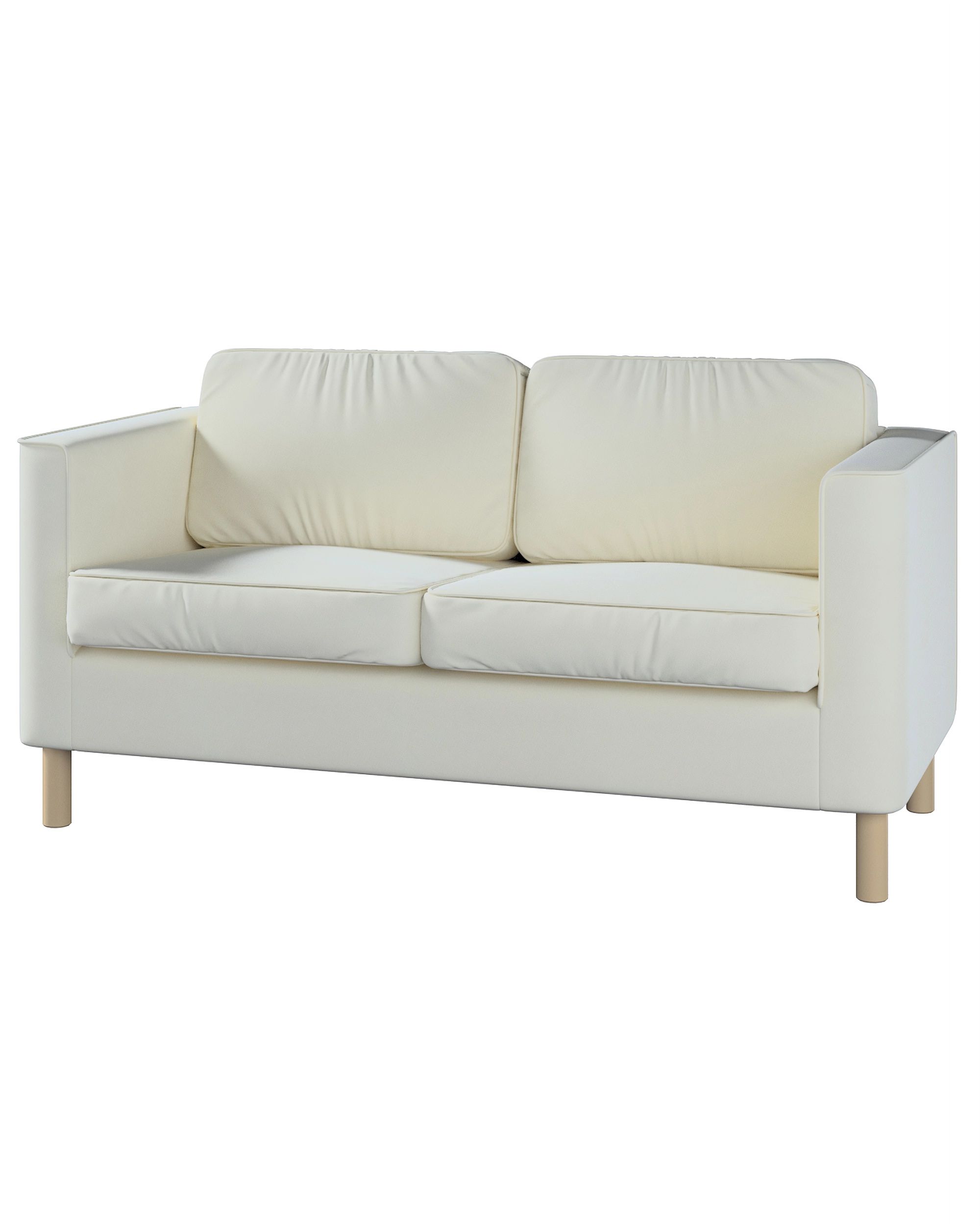 Bezug für Pärup 2-Sitzer Sofa Farbe creme Stoff glänzend, samt