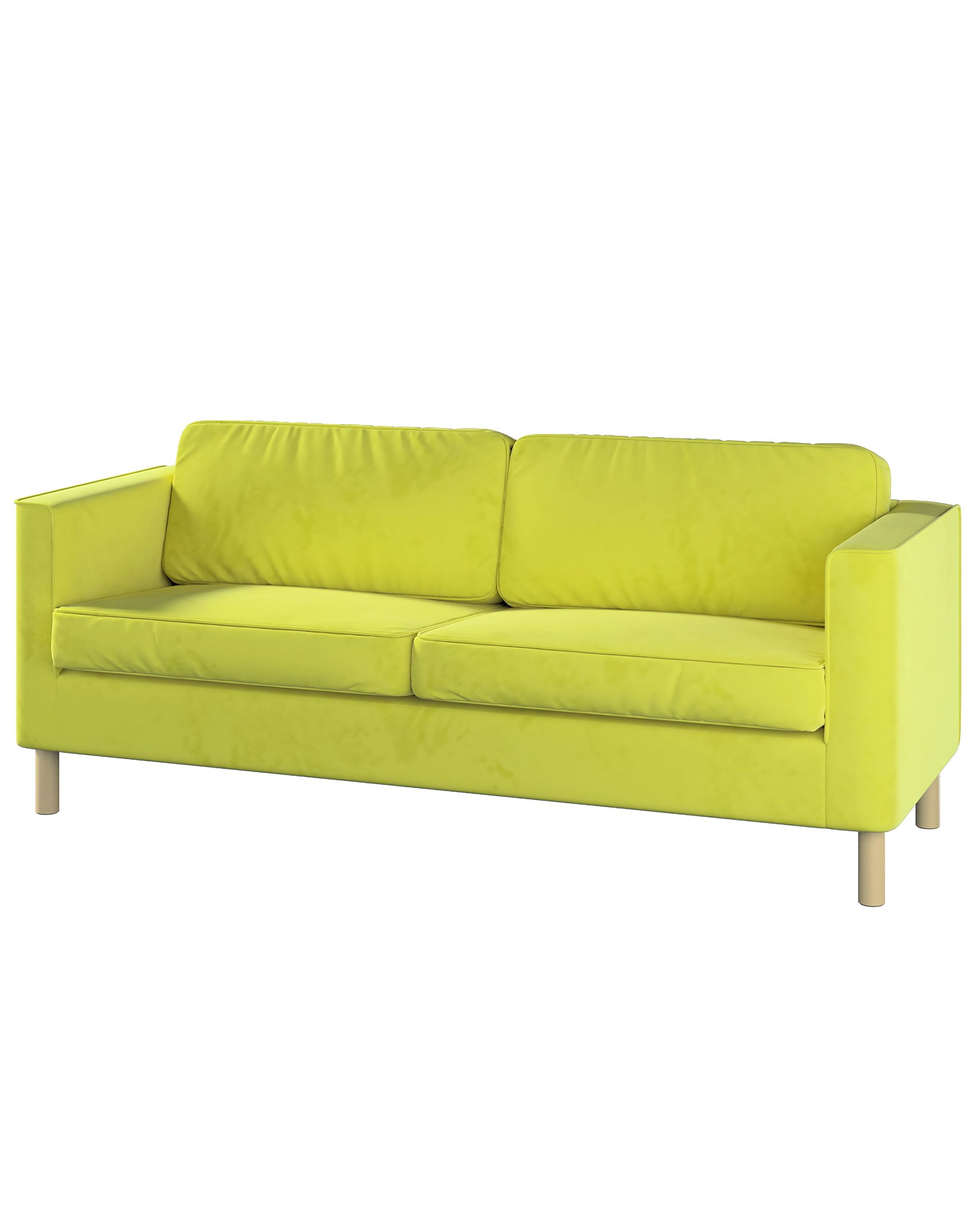 Bezug für Pärup 2-Sitzer Sofa Farbe grün Stoff glänzend, samt