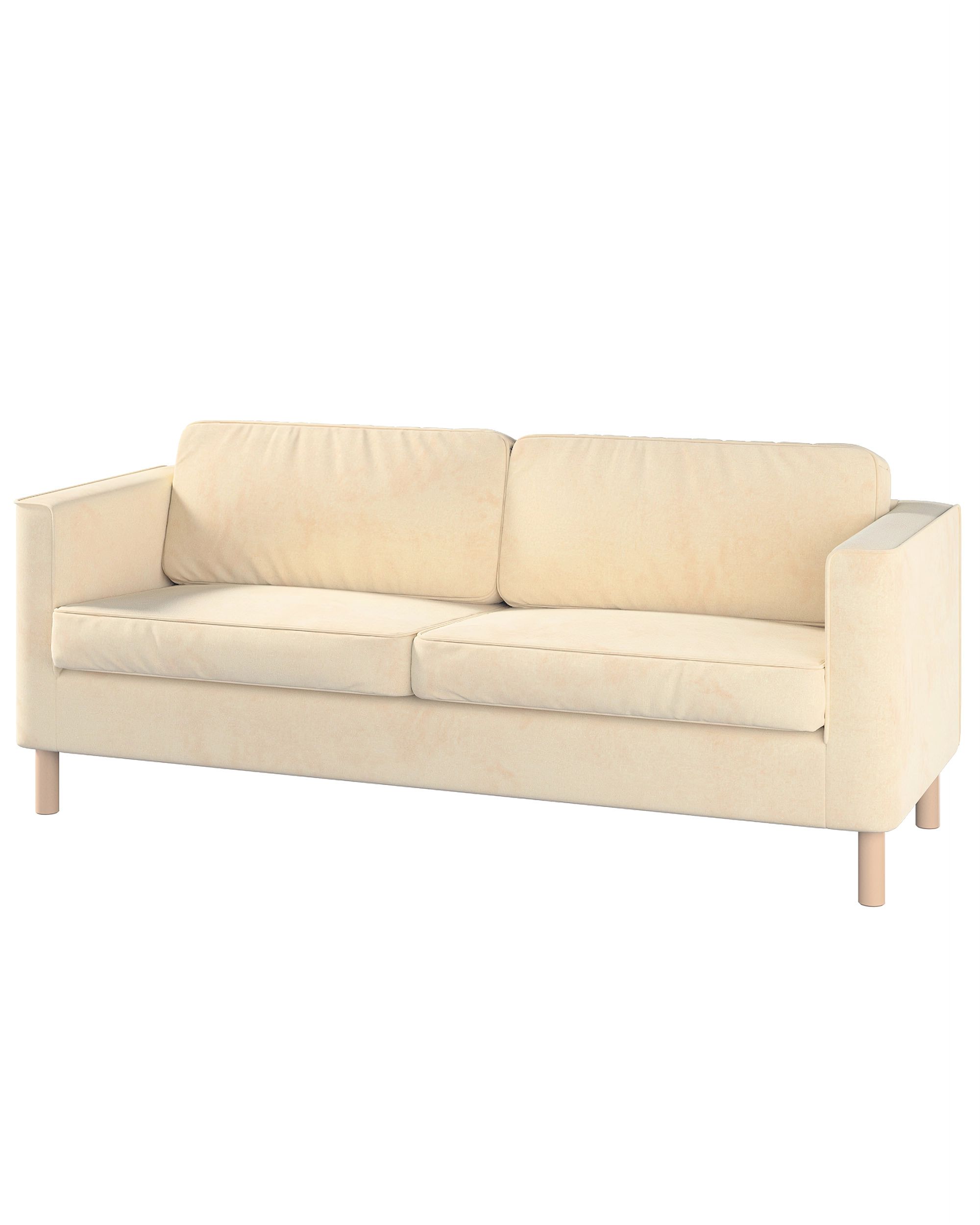 Bezug für Pärup 2-Sitzer Sofa Farbe ecru Stoff glänzend, samt