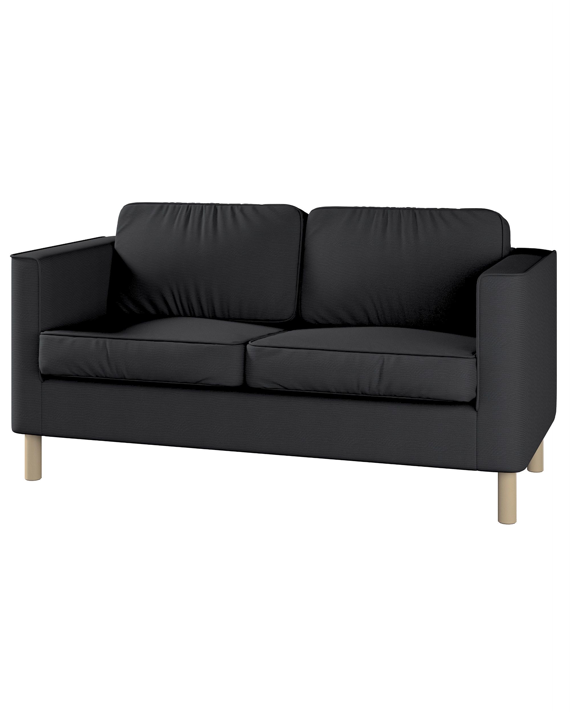 Bezug für Pärup 2-Sitzer Sofa Farbe schwarz Stoff strukturiert