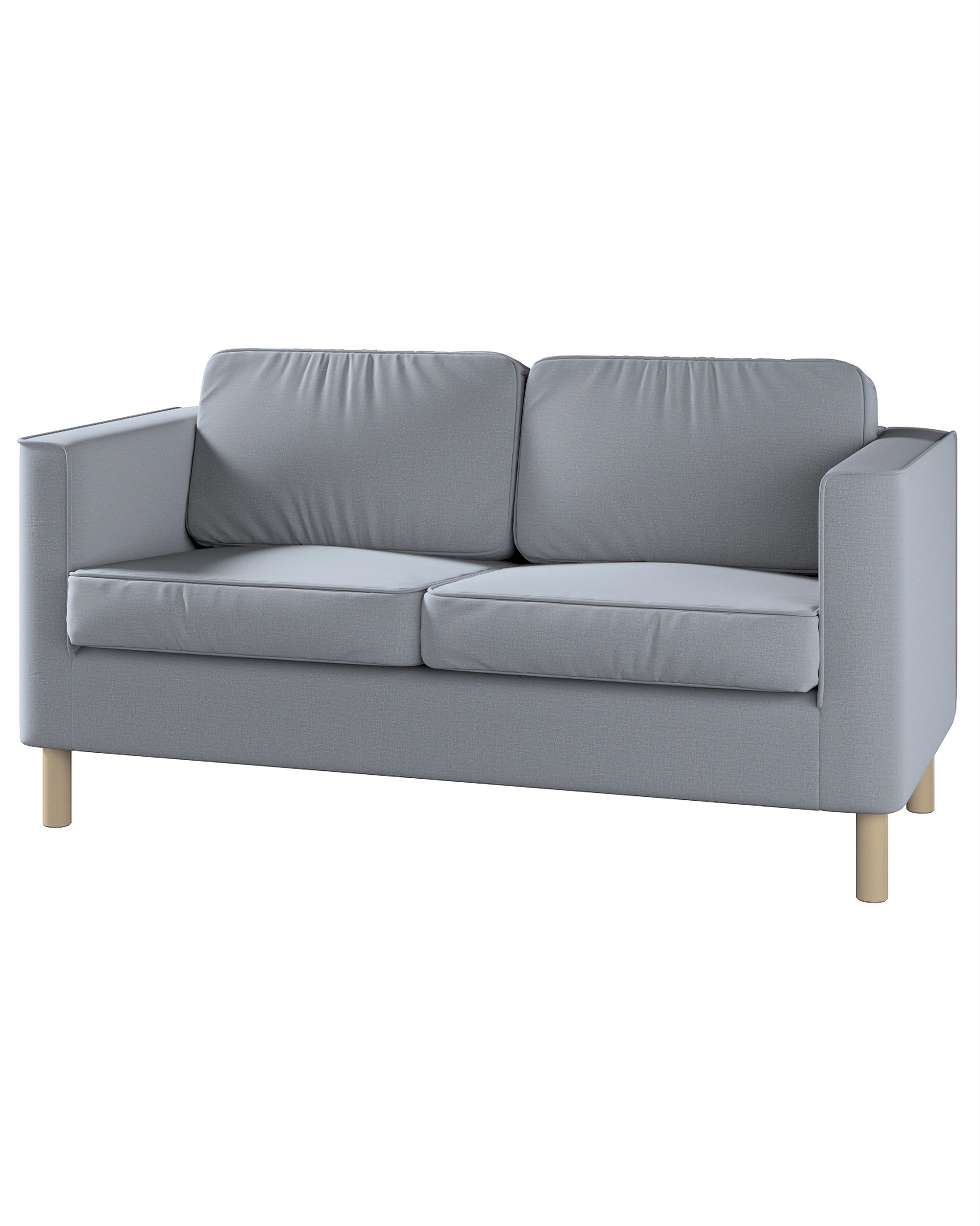 Bezug für Pärup 2-Sitzer Sofa Farbe grau Stoff samt