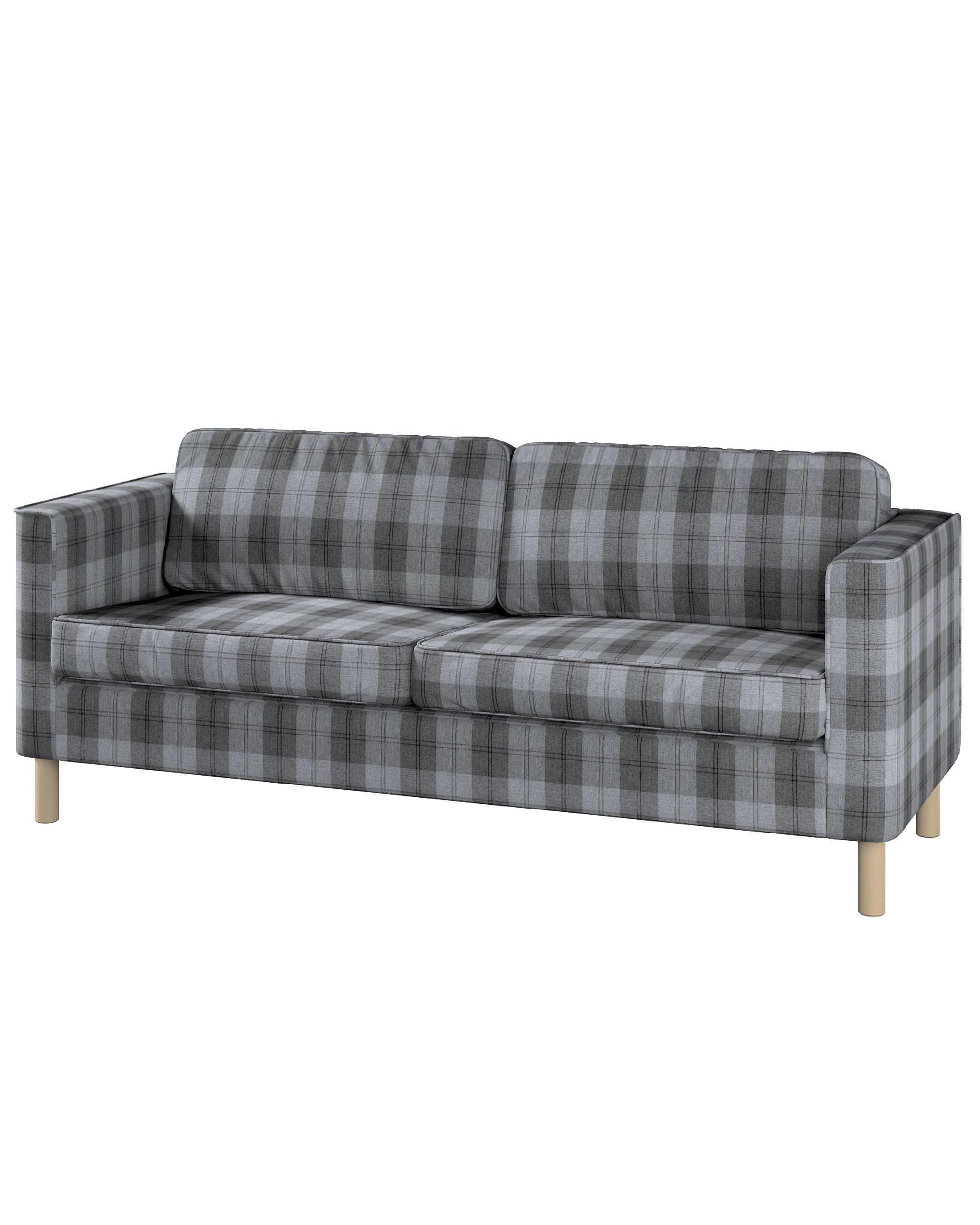 Bezug für Pärup 3-Sitzer Sofa Farbe grau Stoff strukturiert, gemustert