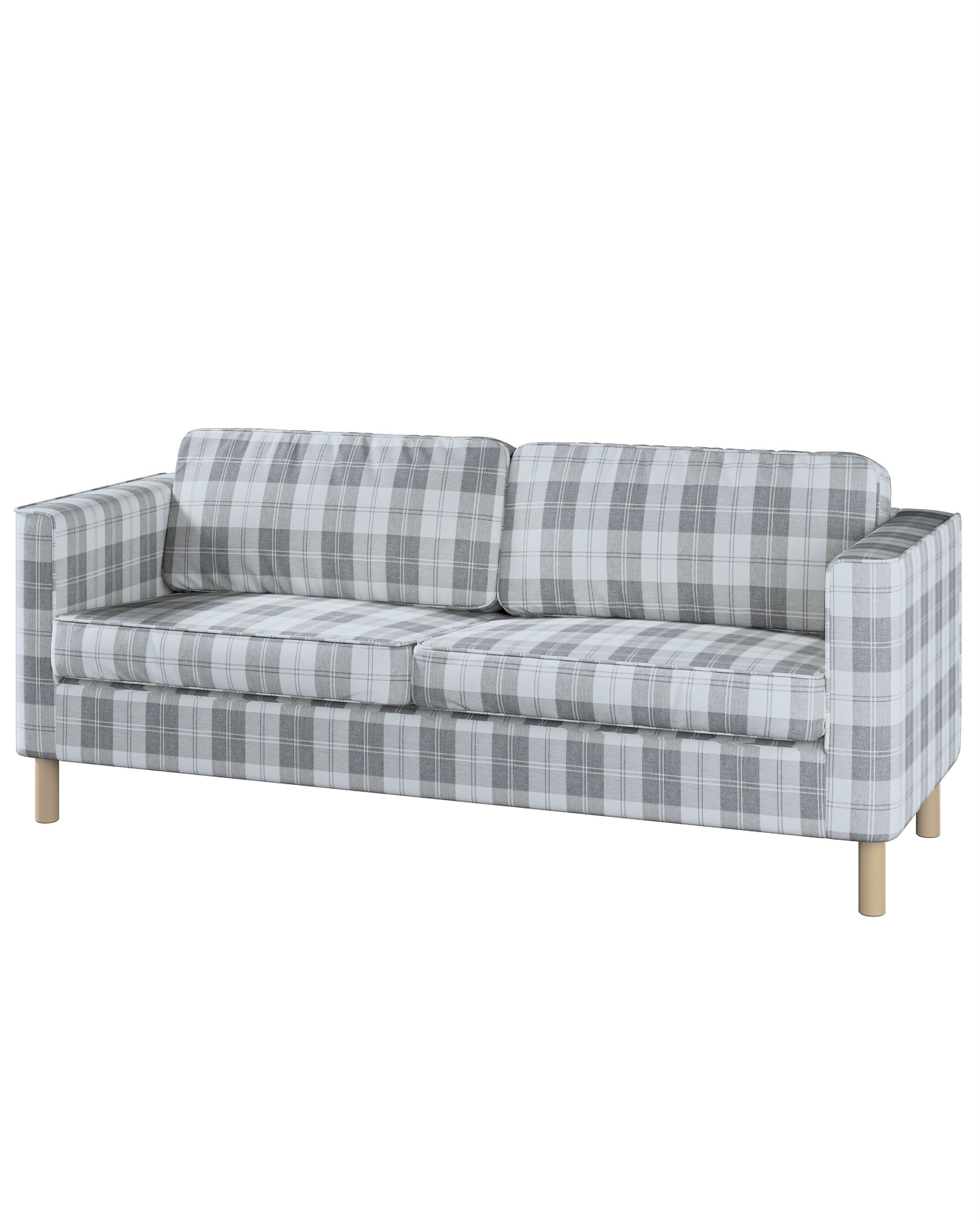 Bezug für Pärup 3-Sitzer Sofa Farbe grau Stoff strukturiert, gemustert