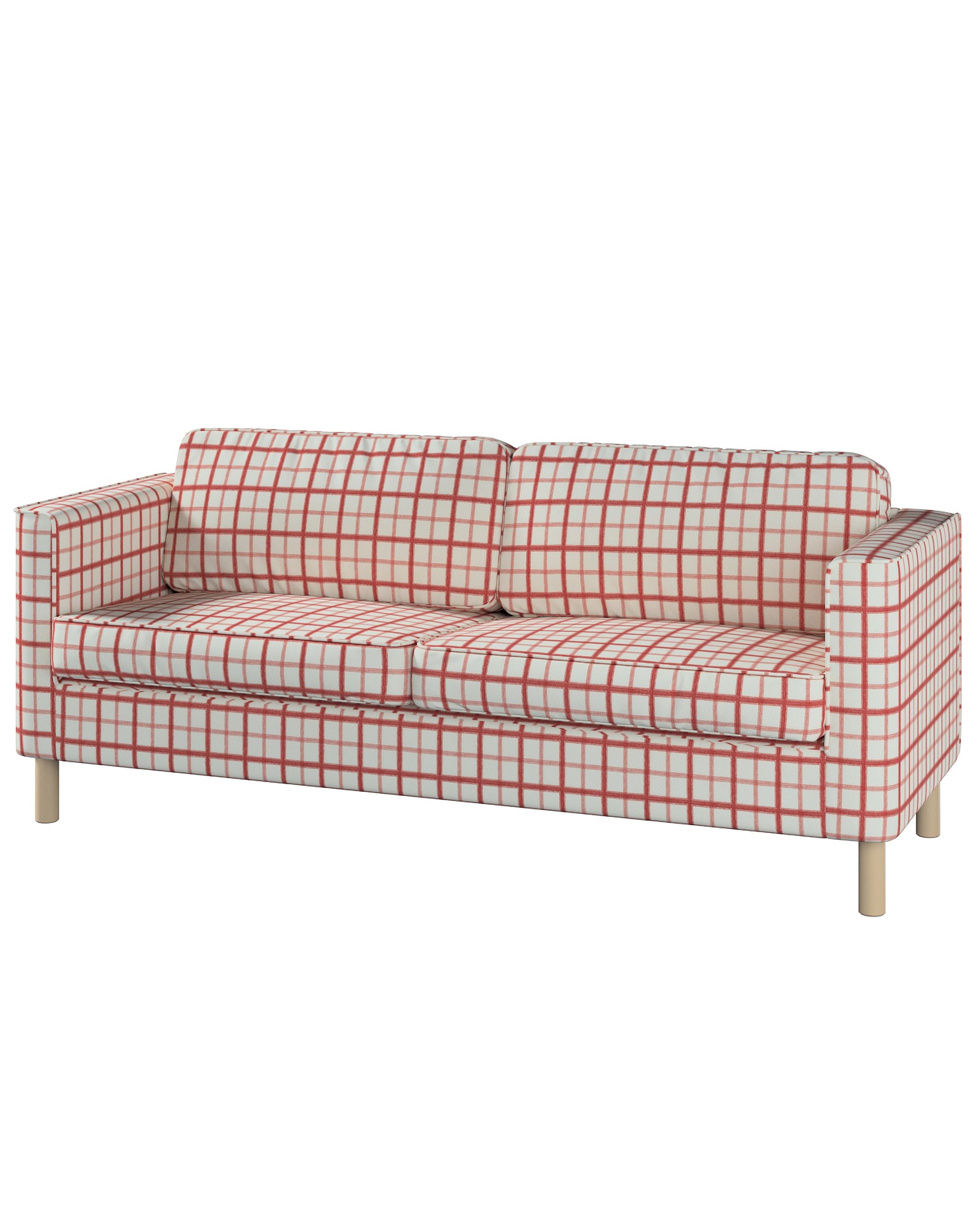 Bezug für Pärup 3-Sitzer Sofa Farbe rot Stoff gemustert