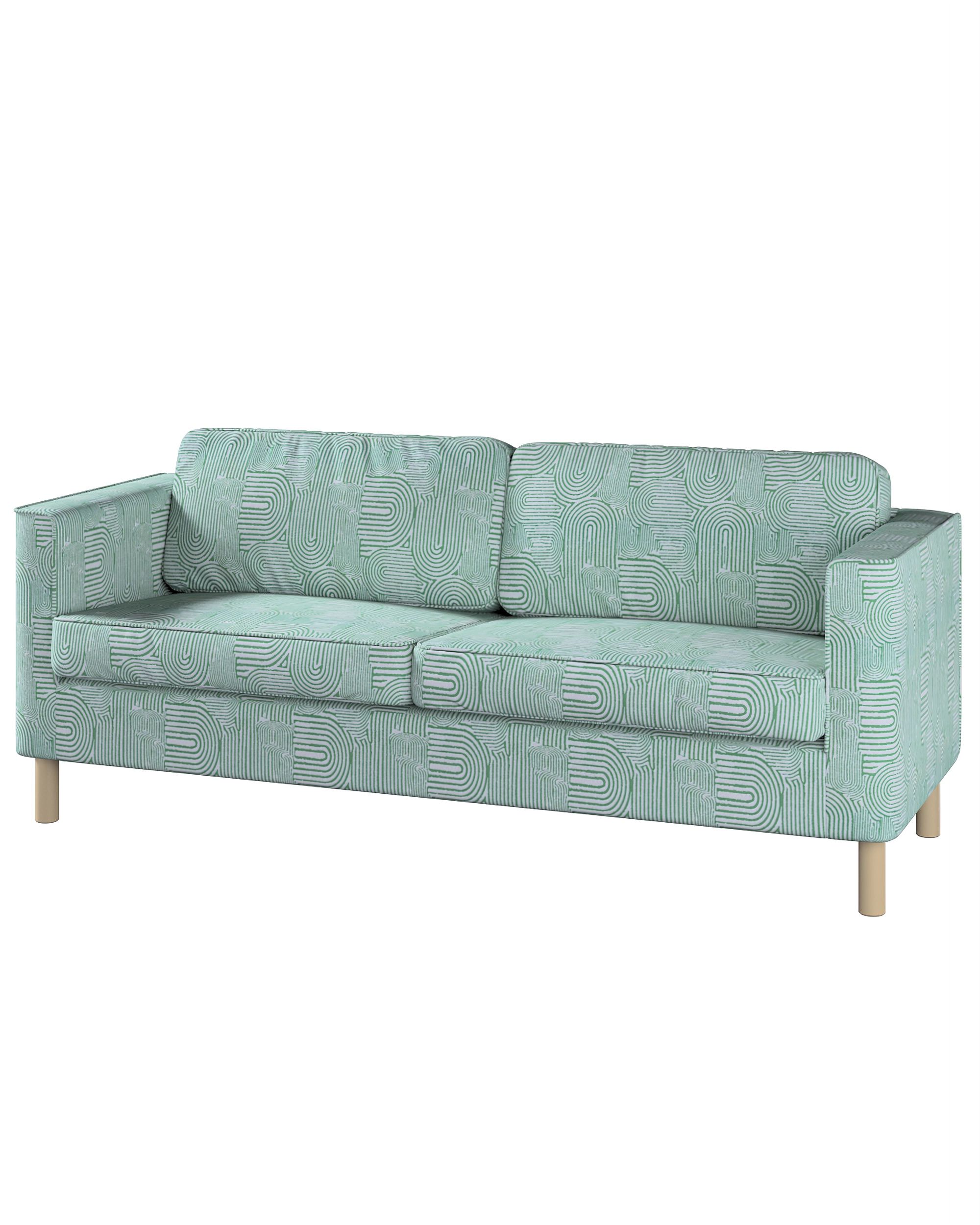 Bezug für Pärup 3-Sitzer Sofa Farbe grün Stoff strukturiert, gemustert