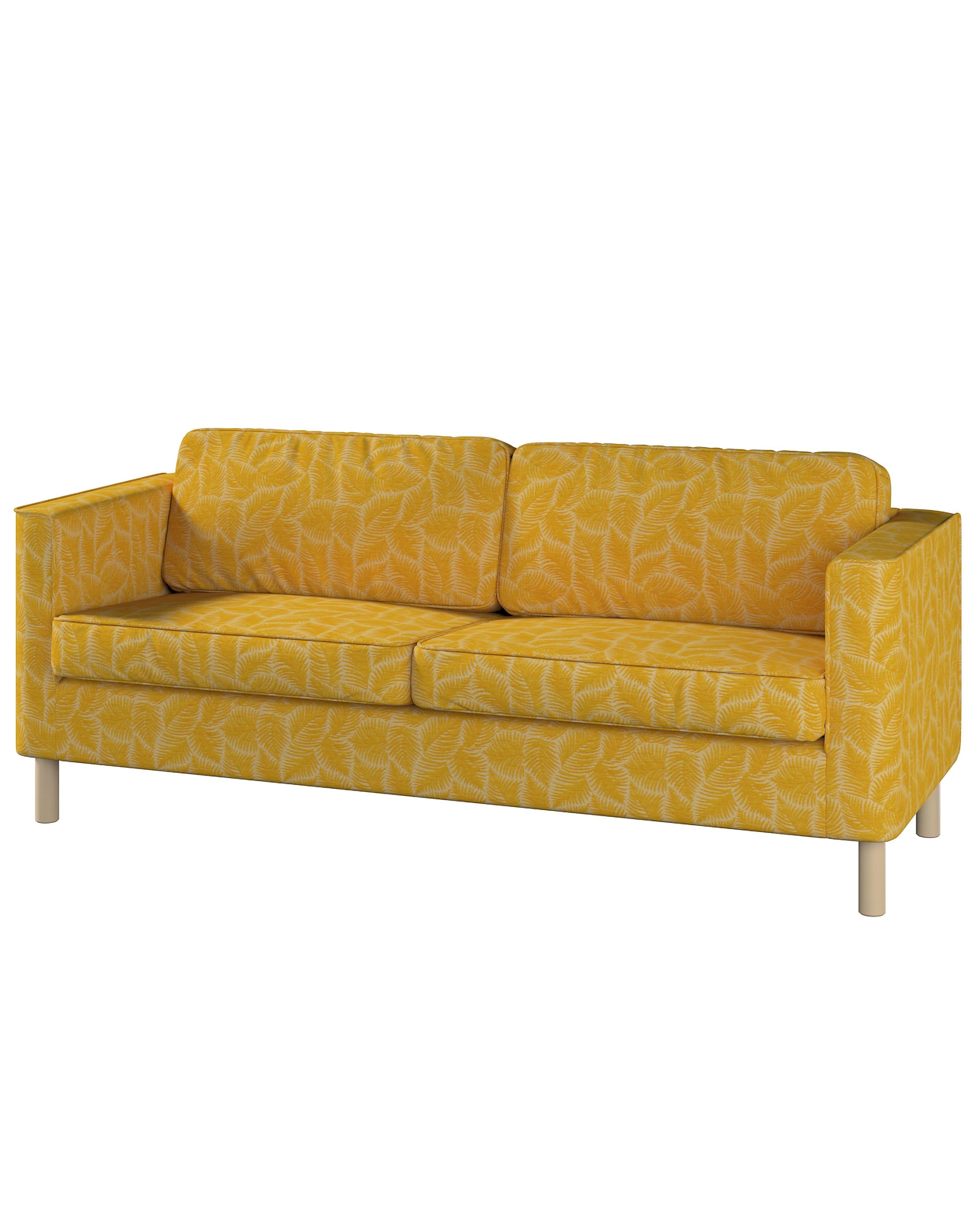 Bezug für Pärup 3-Sitzer Sofa Farbe gelb Stoff strukturiert, gemustert