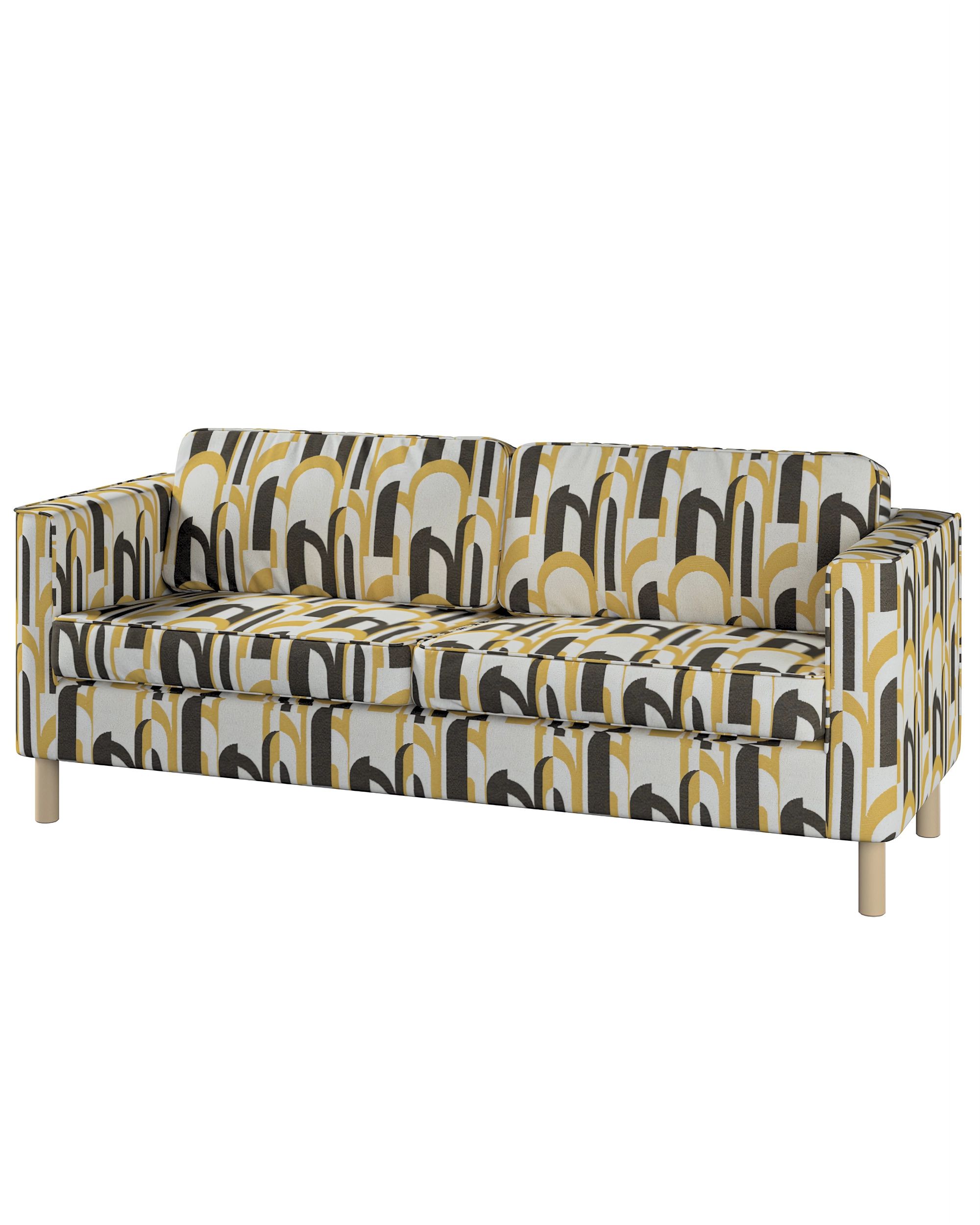 Bezug für Pärup 3-Sitzer Sofa Farbe bunt Stoff strukturiert, gemustert