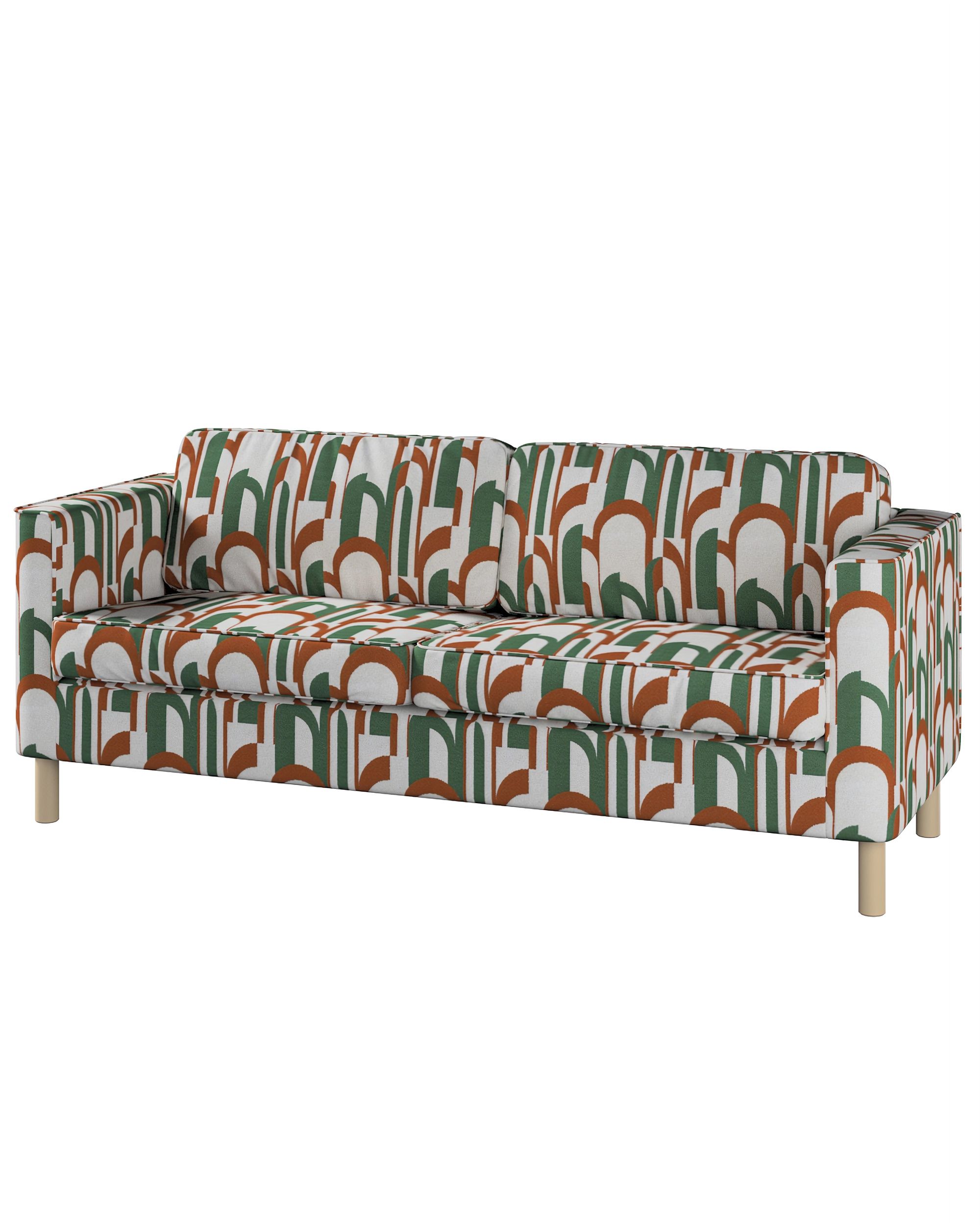 Bezug für Pärup 3-Sitzer Sofa Farbe grün Stoff strukturiert, gemustert