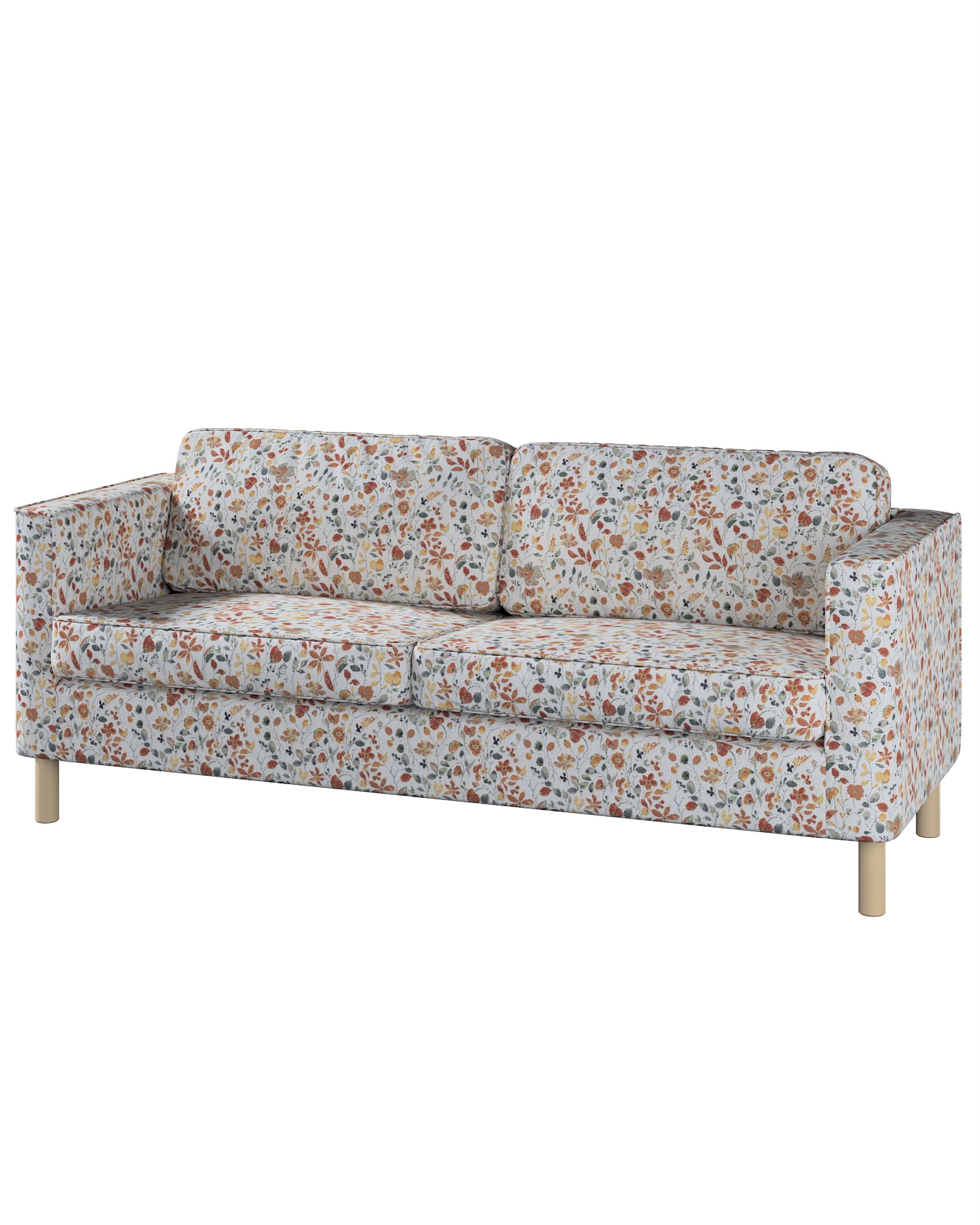 Bezug für Pärup 3-Sitzer Sofa Farbe orange Stoff strukturiert, gemustert