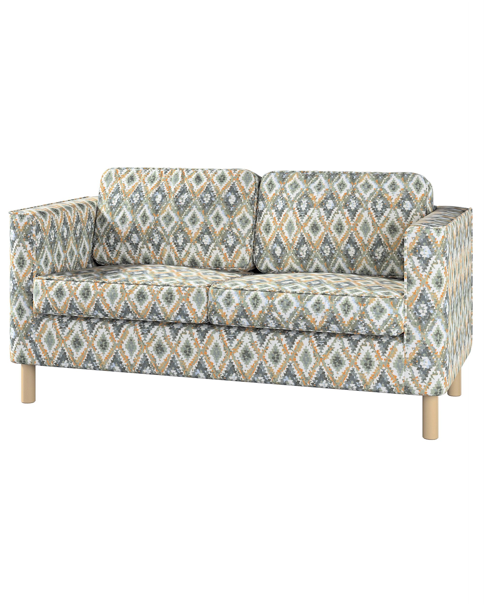 Bezug für Pärup 3-Sitzer Sofa Farbe blau Stoff strukturiert, gemustert