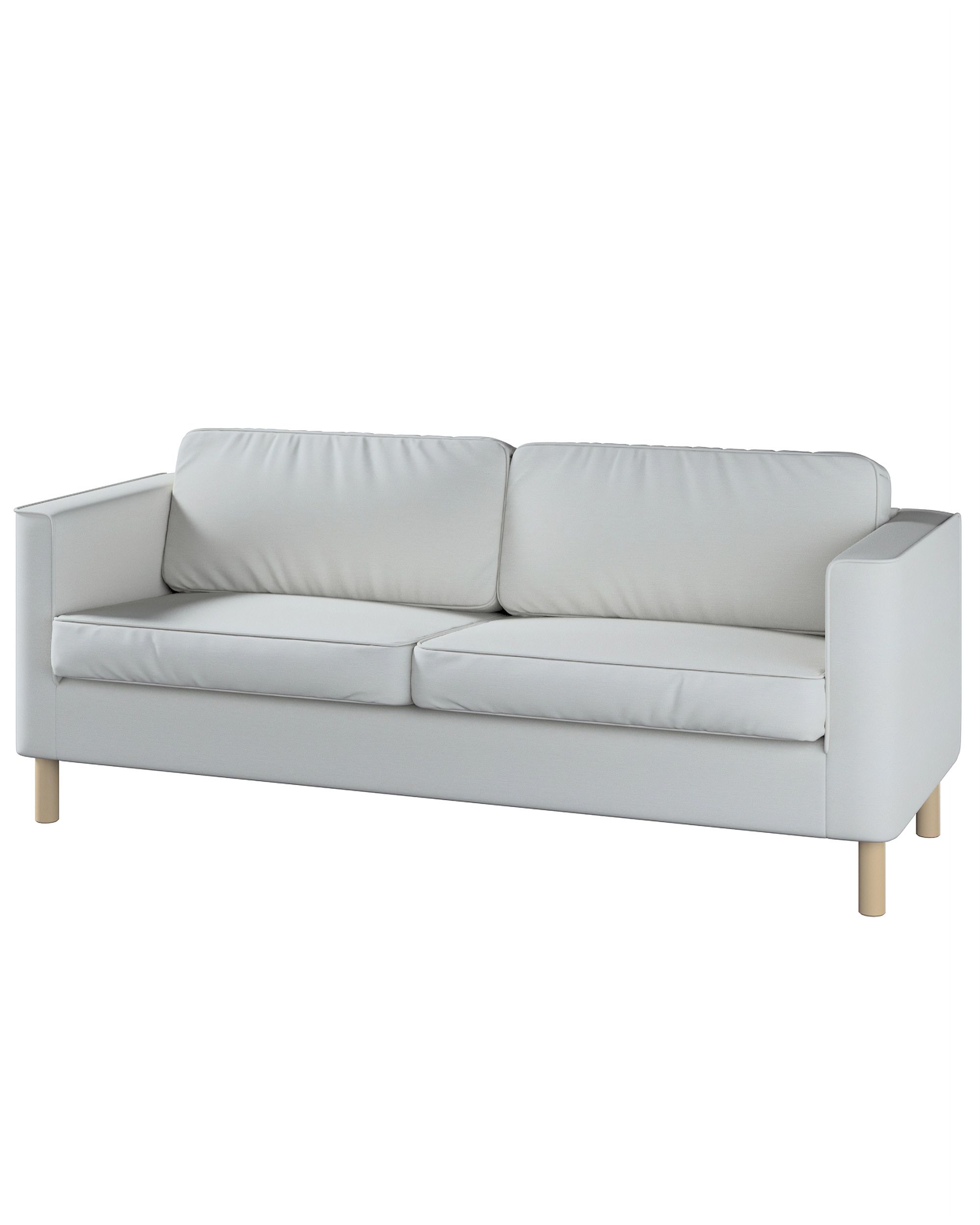 Bezug für Pärup 3-Sitzer Sofa Farbe grau Stoff glänzend, strukturiert, samt