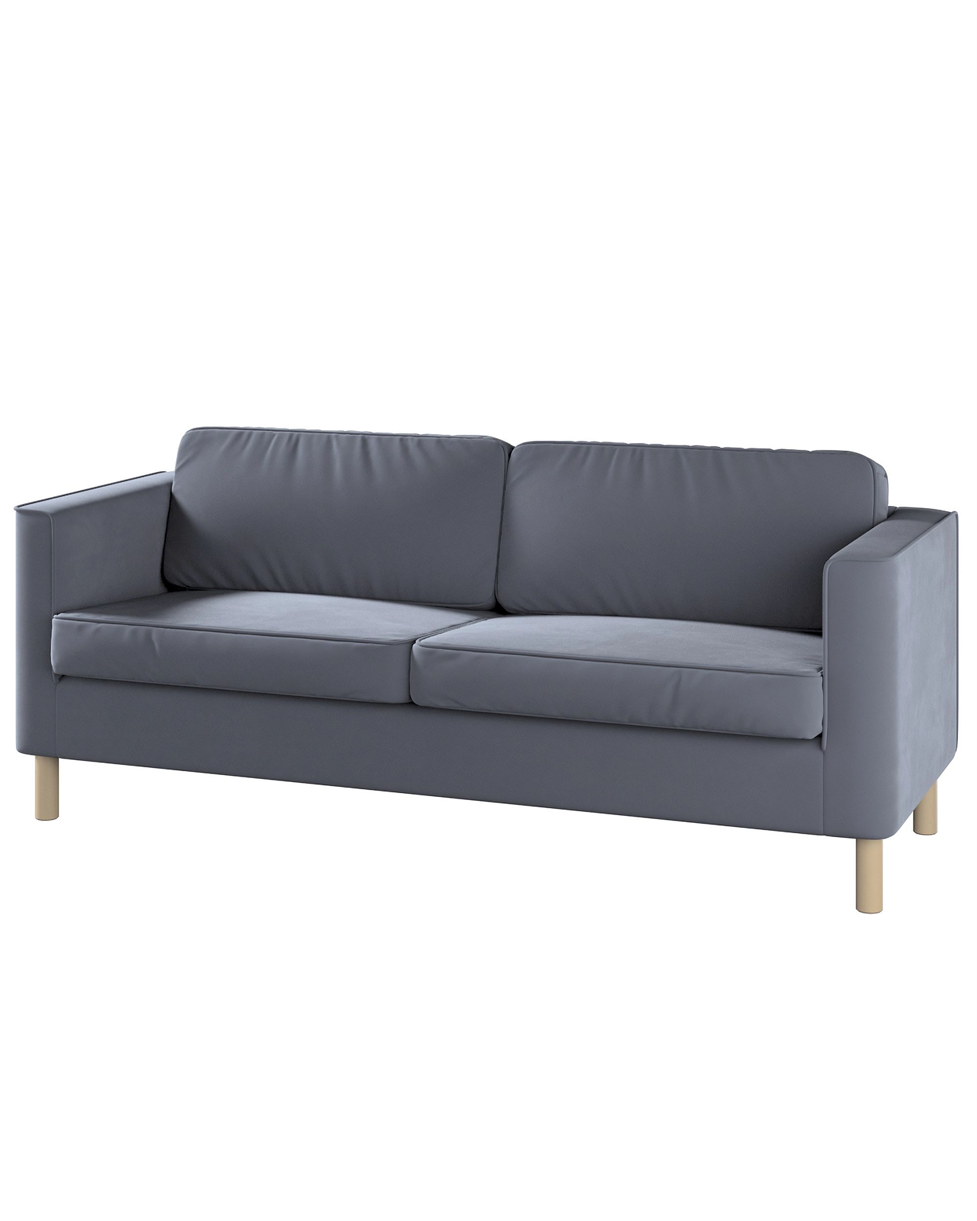 Bezug für Pärup 3-Sitzer Sofa Farbe grau Stoff glänzend, samt