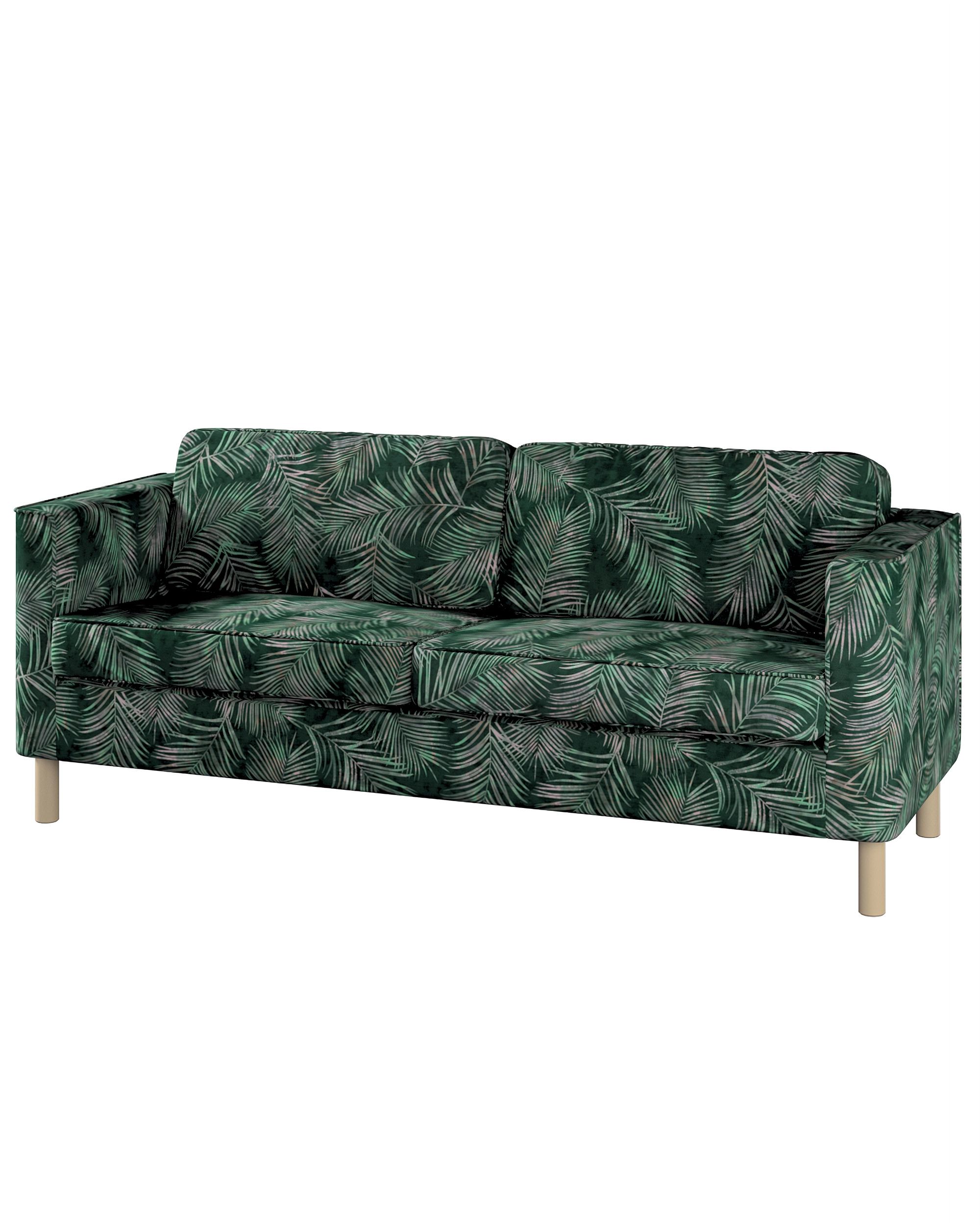 Bezug für Pärup 3-Sitzer Sofa Farbe grün Stoff samt, gemustert