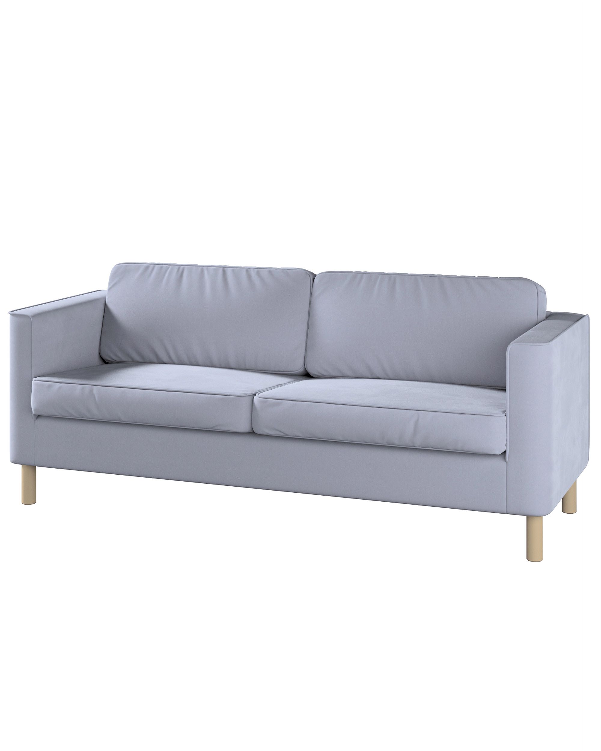 Bezug für Pärup 3-Sitzer Sofa Farbe grau Stoff glänzend, samt