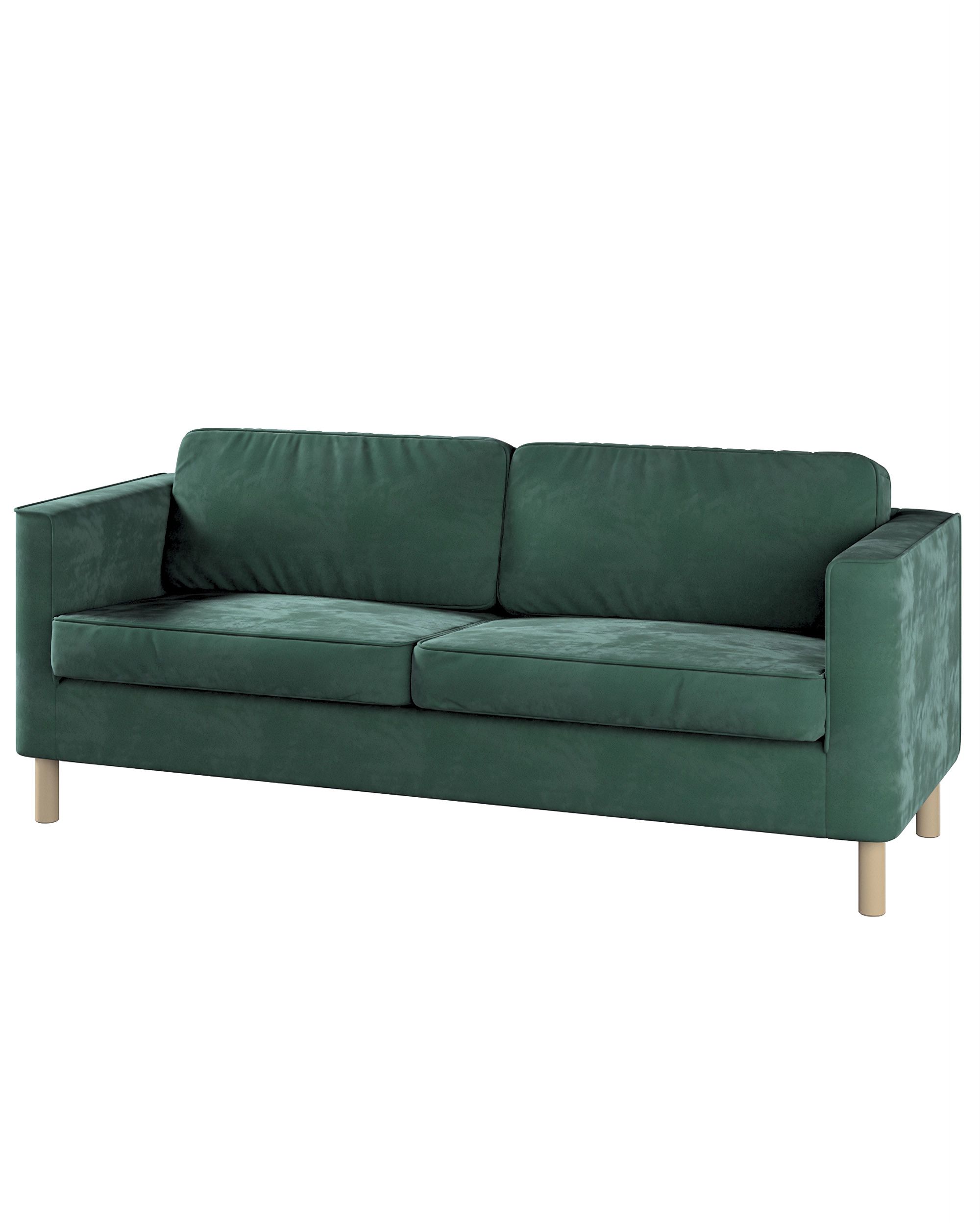 Bezug für Pärup 3-Sitzer Sofa Farbe grün Stoff glänzend, samt
