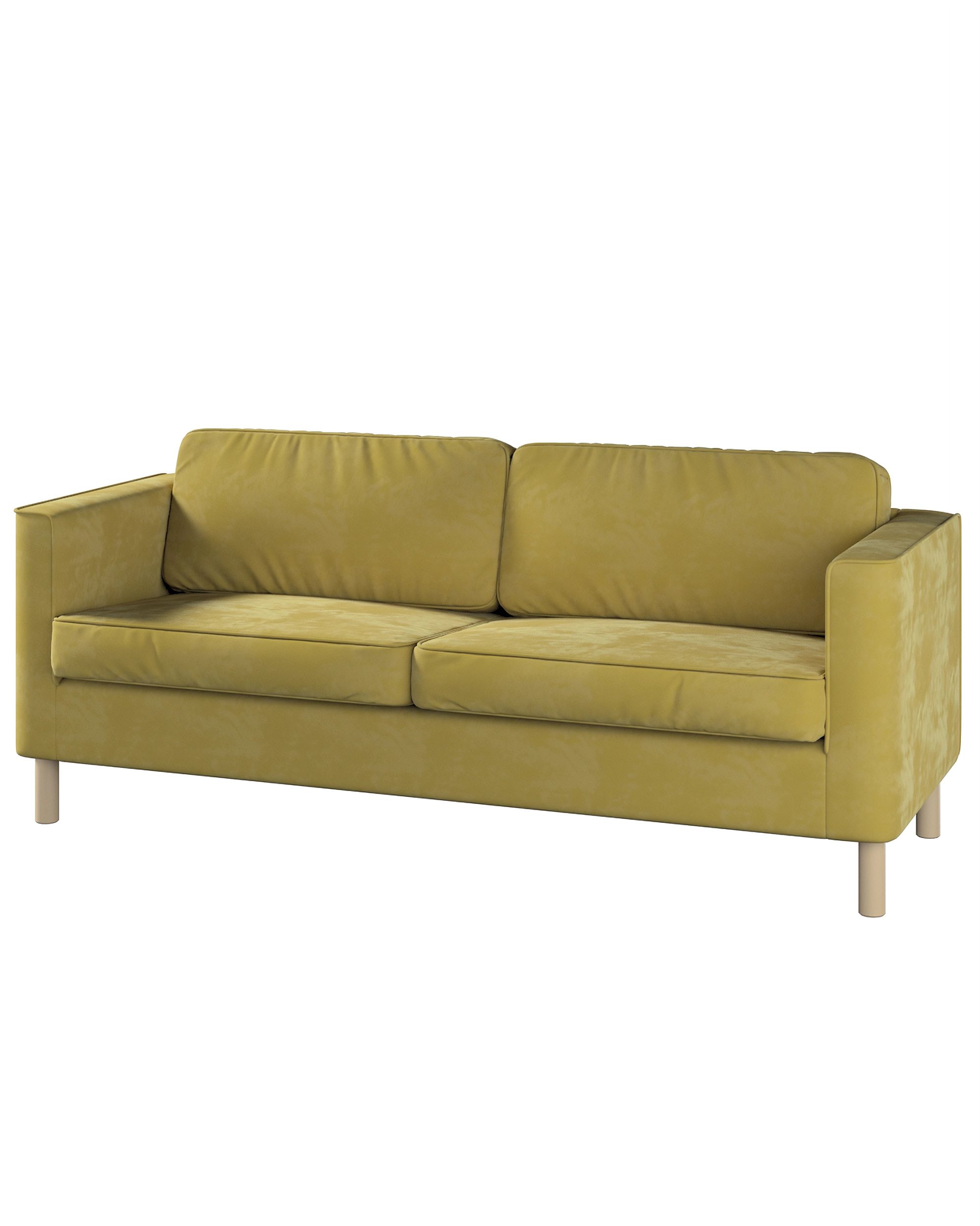 Bezug für Pärup 3-Sitzer Sofa Farbe grün Stoff glänzend, samt