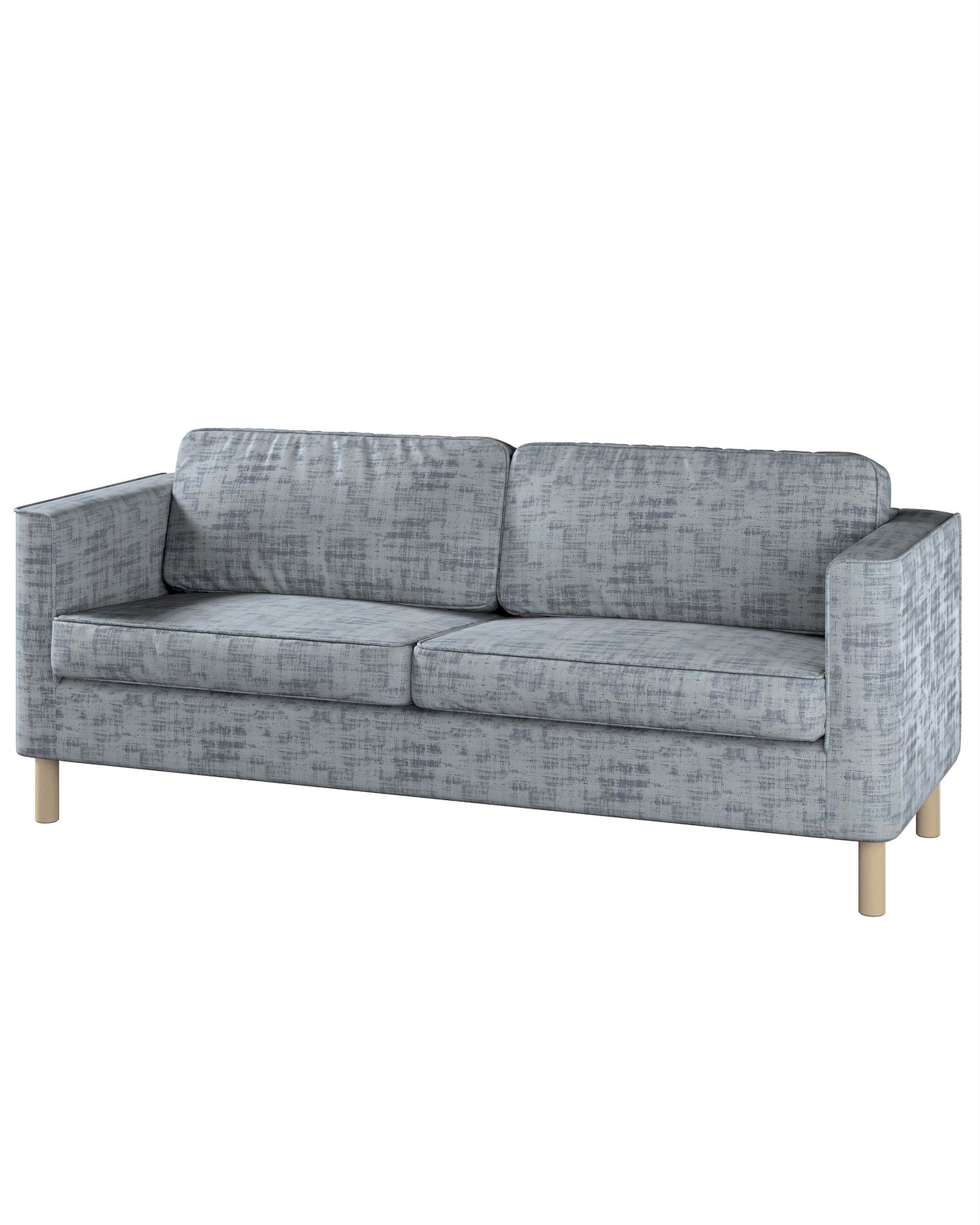 Bezug für Pärup 3-Sitzer Sofa Farbe grau Stoff glänzend, samt