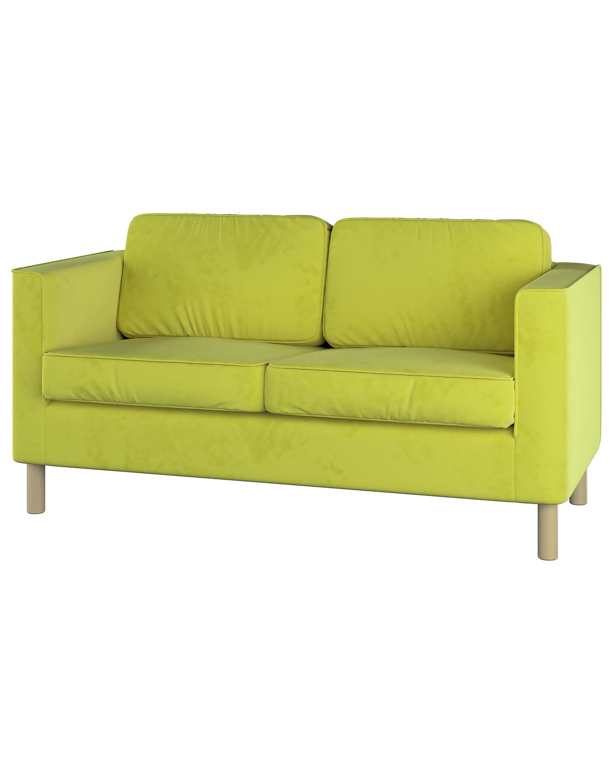 Bezug für Pärup 3-Sitzer Sofa Farbe grün Stoff glänzend, samt