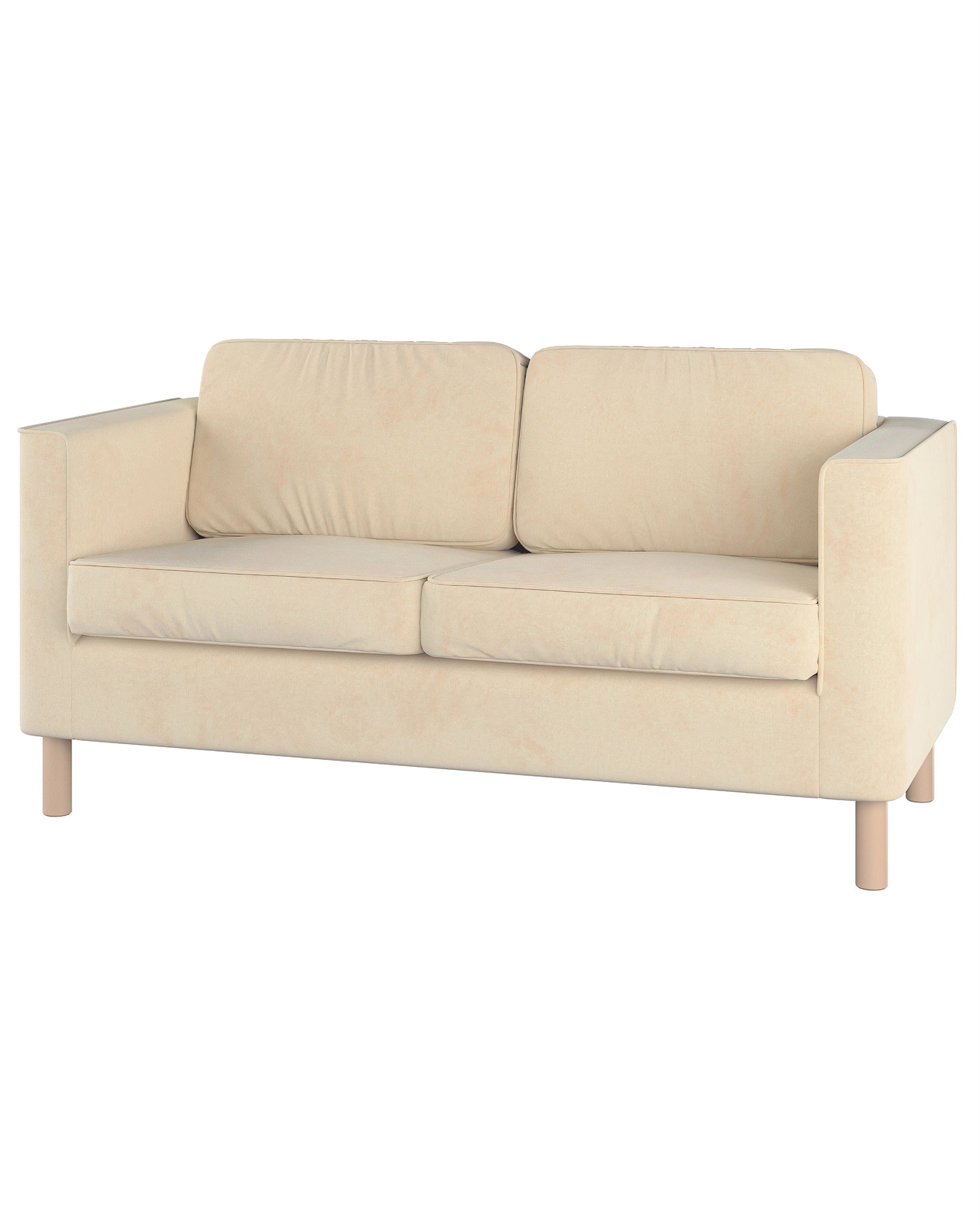 Bezug für Pärup 3-Sitzer Sofa Farbe ecru Stoff glänzend, samt