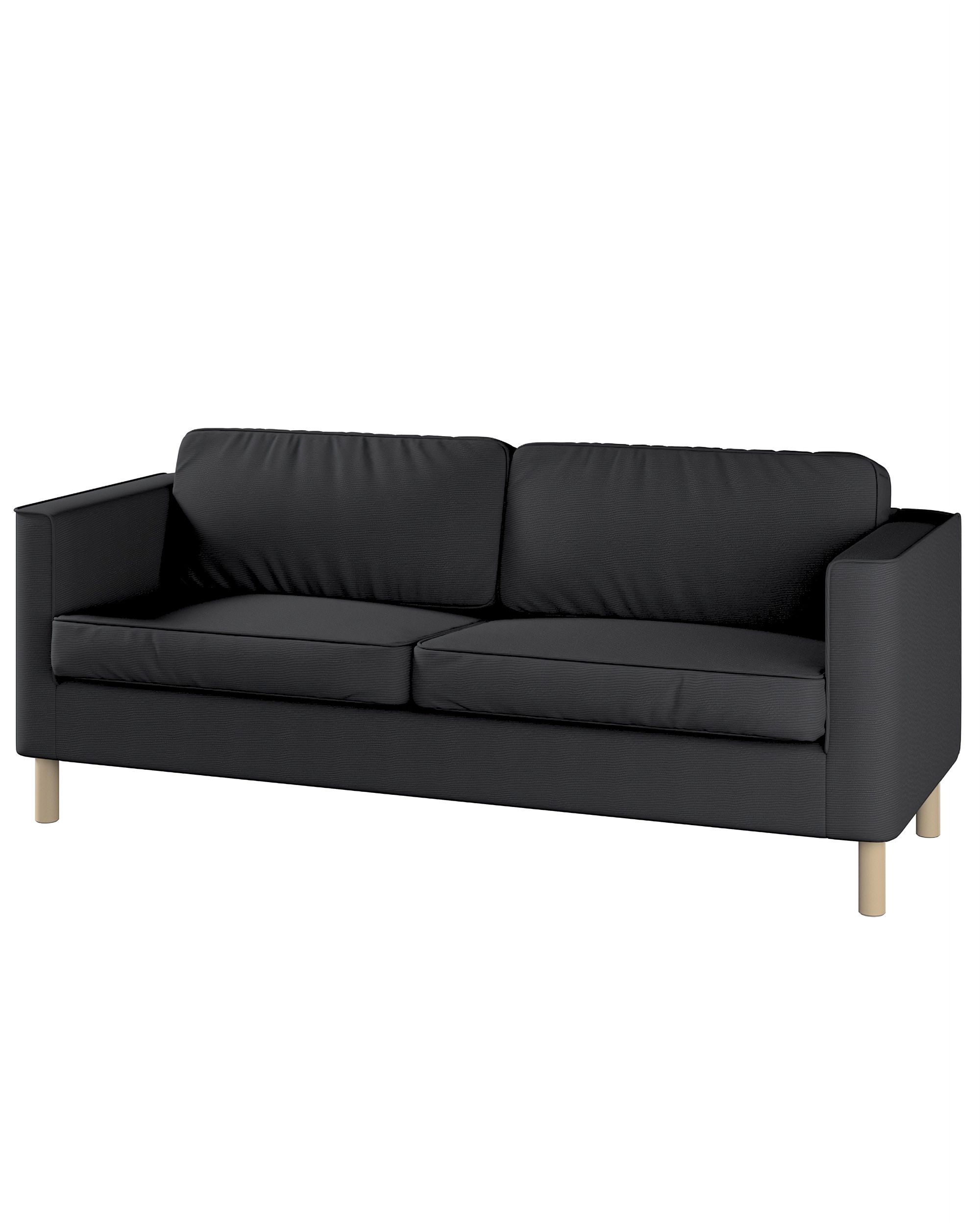 Bezug für Pärup 3-Sitzer Sofa Farbe schwarz Stoff strukturiert