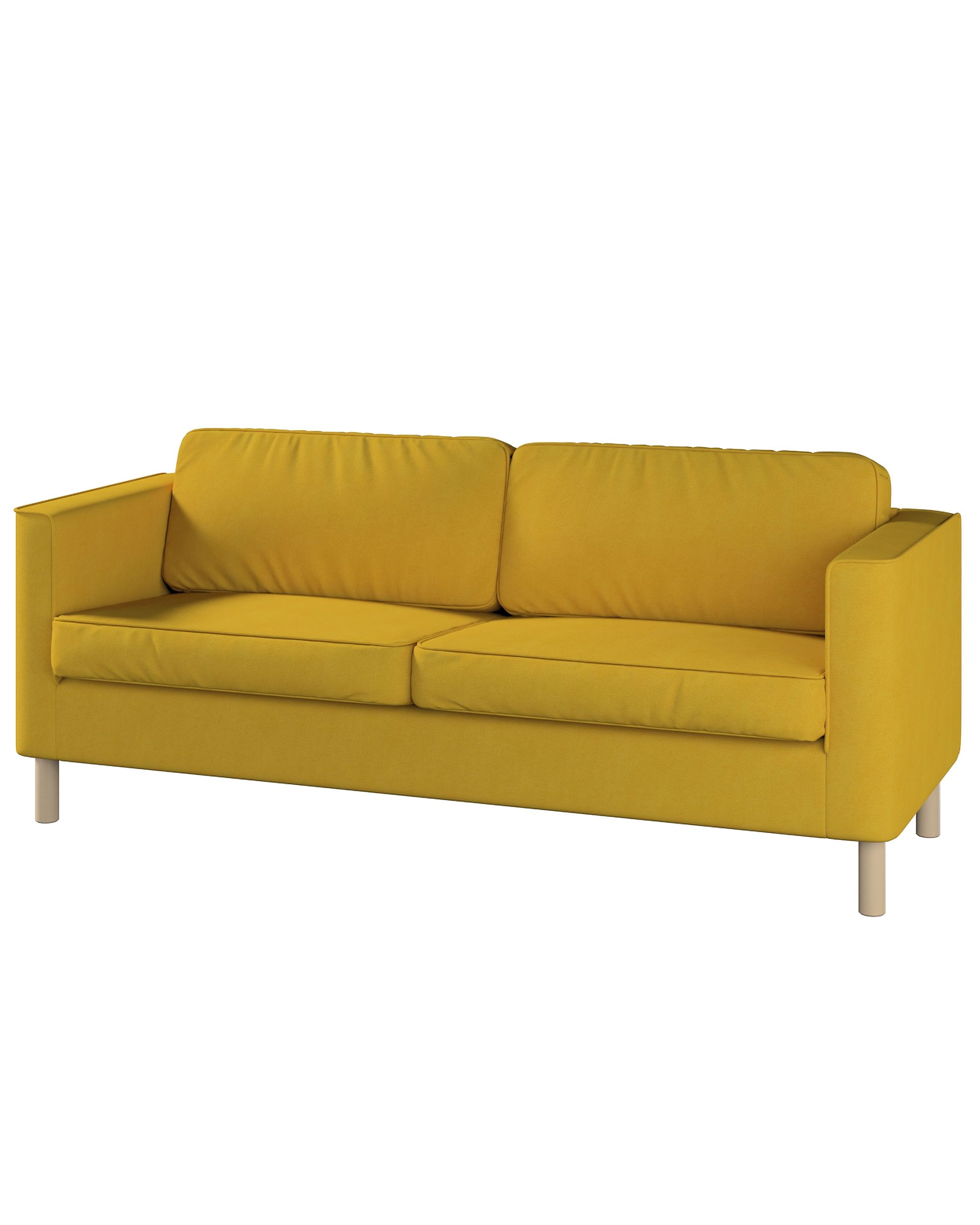 Bezug für Pärup 3-Sitzer Sofa Farbe gelb Stoff strukturiert
