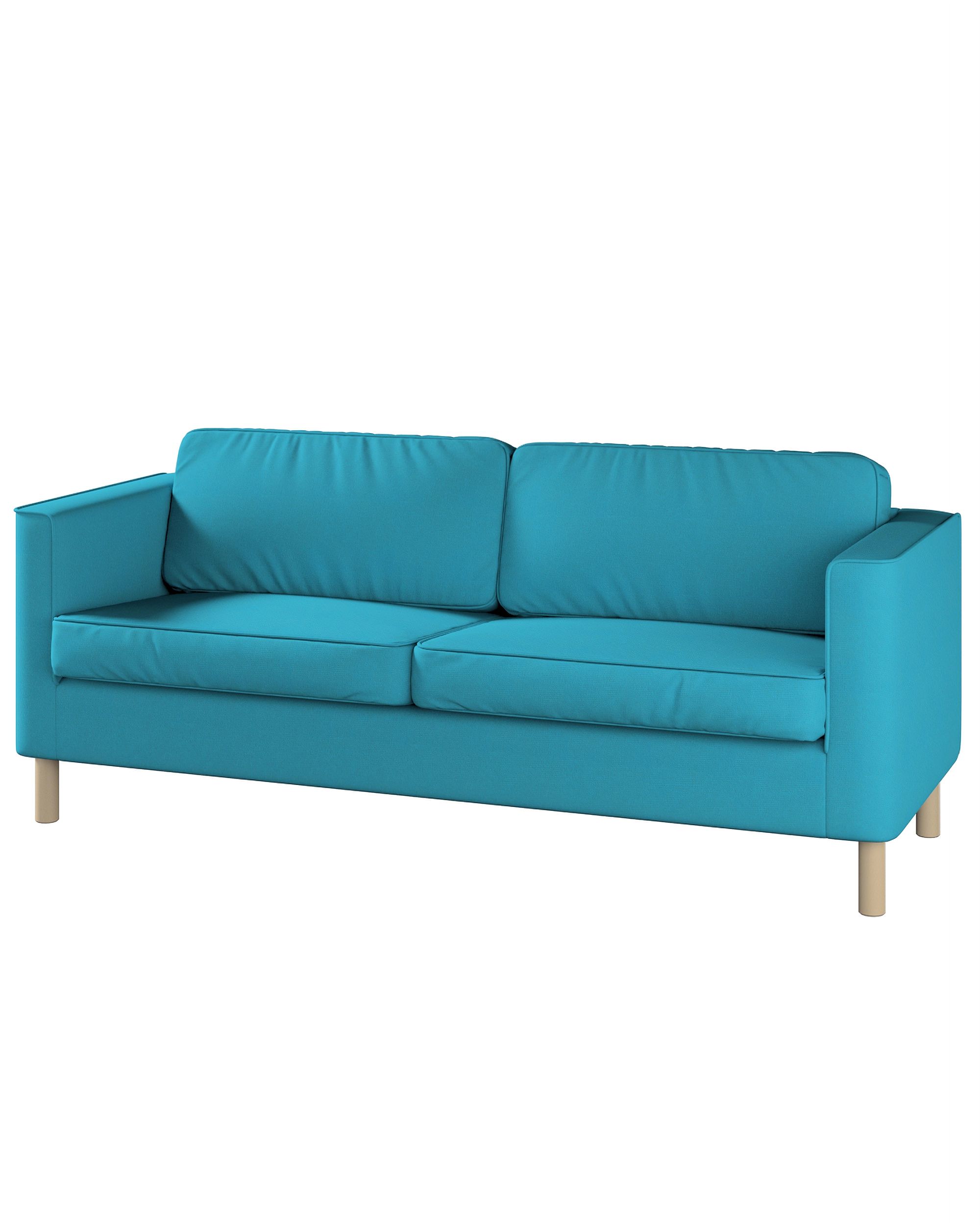 Bezug für Pärup 3-Sitzer Sofa Farbe blau Stoff strukturiert
