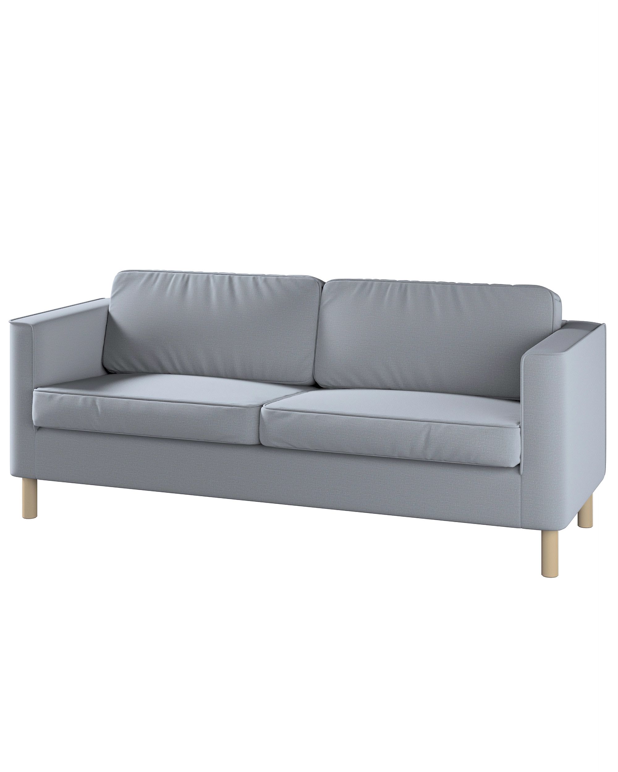 Bezug für Pärup 3-Sitzer Sofa Farbe grau Stoff samt