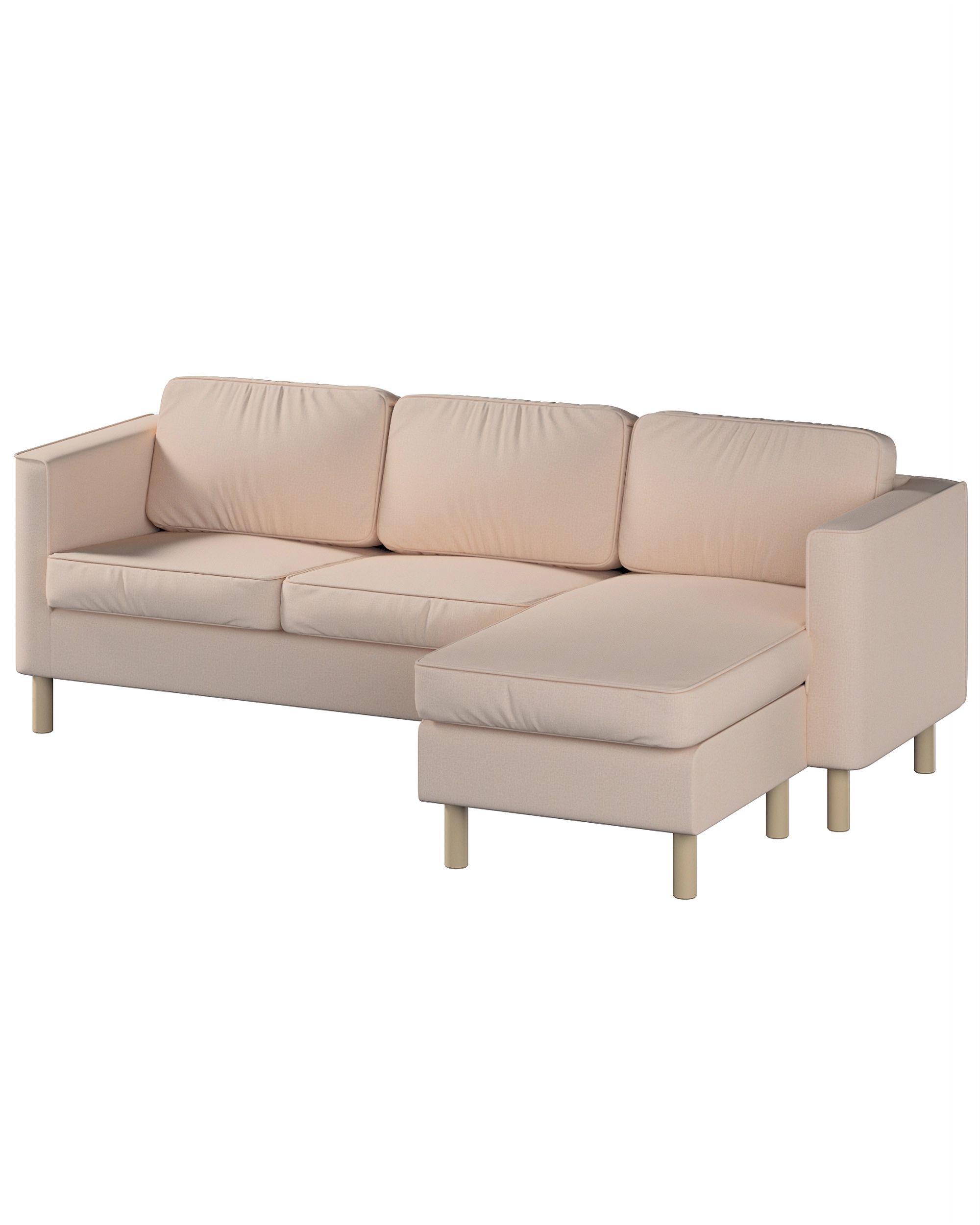 Bezug für Pärup 3-Sitzer Sofa mit Recamiere Farbe beige Stoff strukturiert