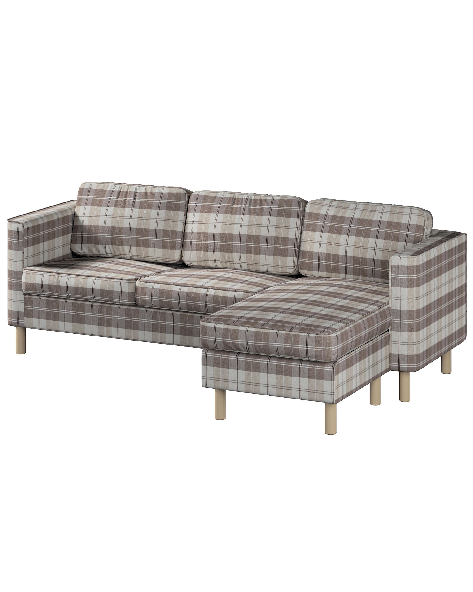 Bezug für Pärup 3-Sitzer Sofa mit Recamiere Farbe beige Stoff strukturiert, gemustert