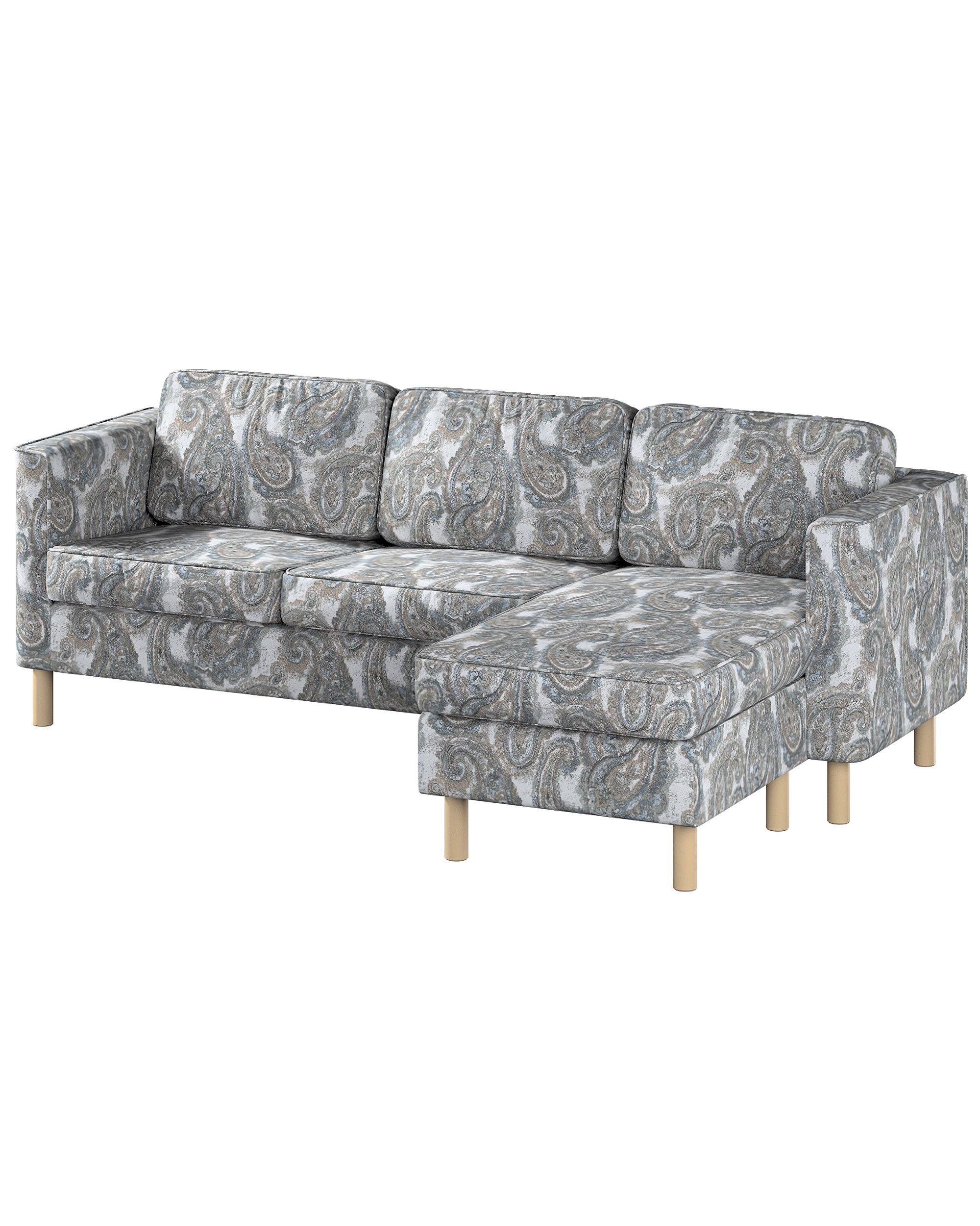 Bezug für Pärup 3-Sitzer Sofa mit Recamiere Farbe bunt Stoff strukturiert, gemustert