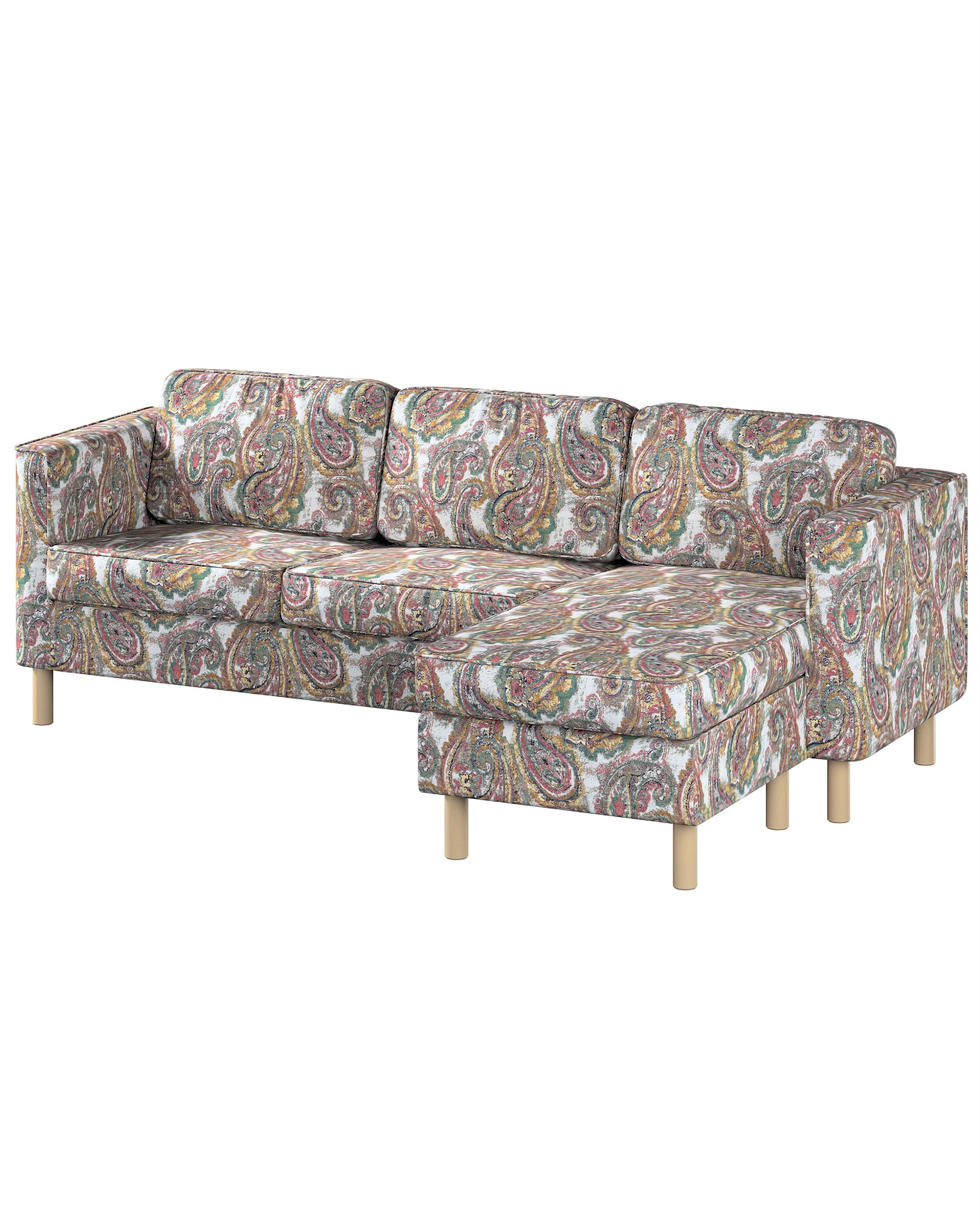 Bezug für Pärup 3-Sitzer Sofa mit Recamiere Farbe bunt Stoff strukturiert, gemustert
