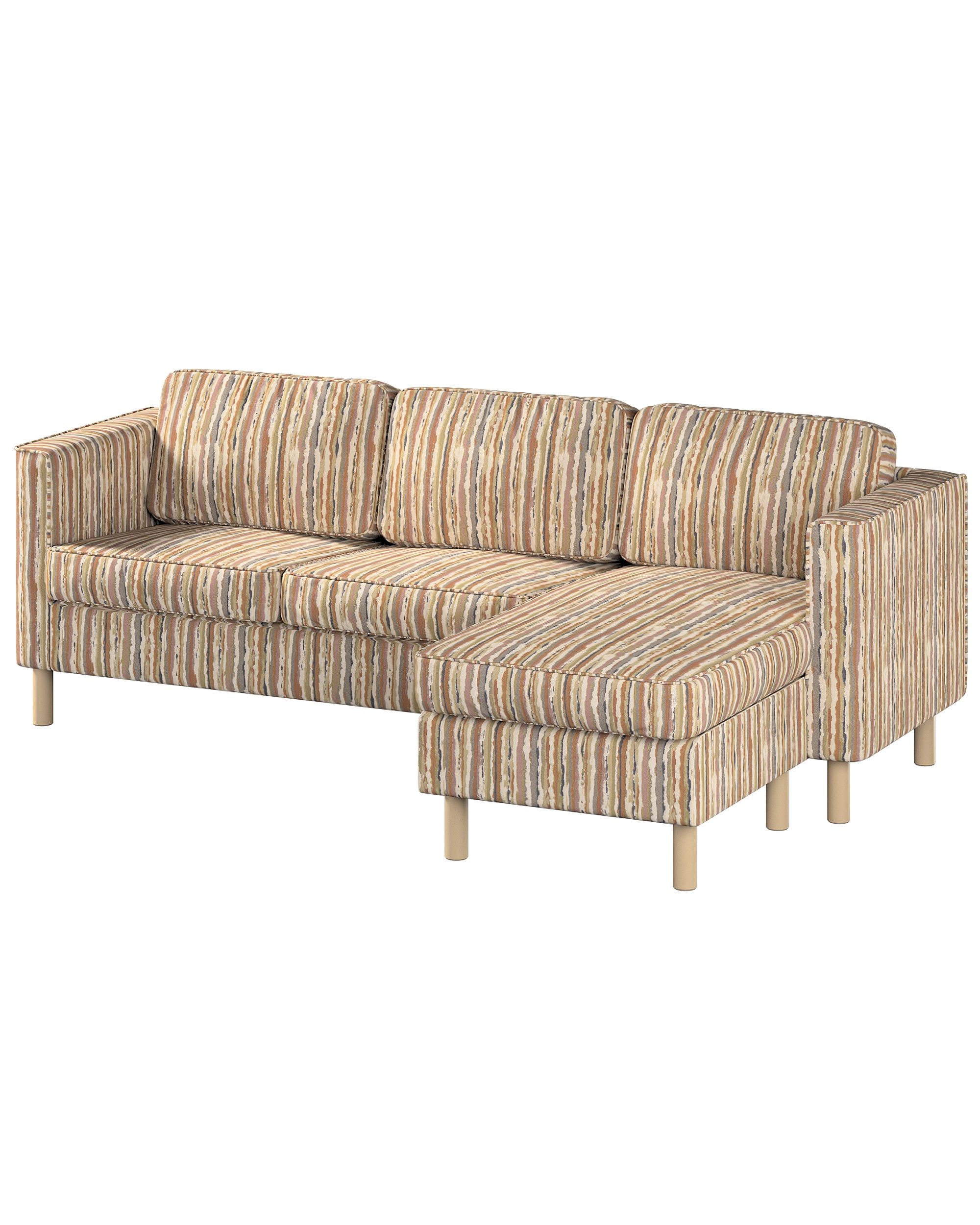 Bezug für Pärup 3-Sitzer Sofa mit Recamiere Farbe beige Stoff strukturiert, gemustert