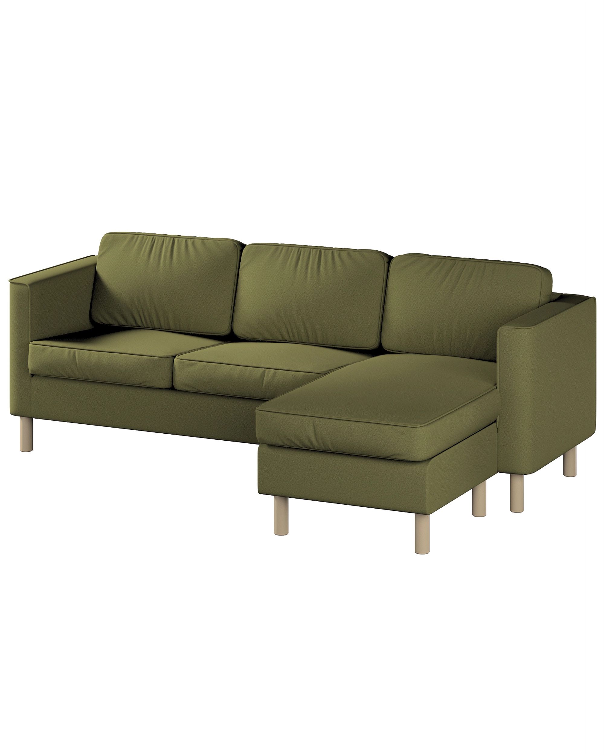 Bezug für Pärup 3-Sitzer Sofa mit Recamiere Farbe grün Stoff strukturiert