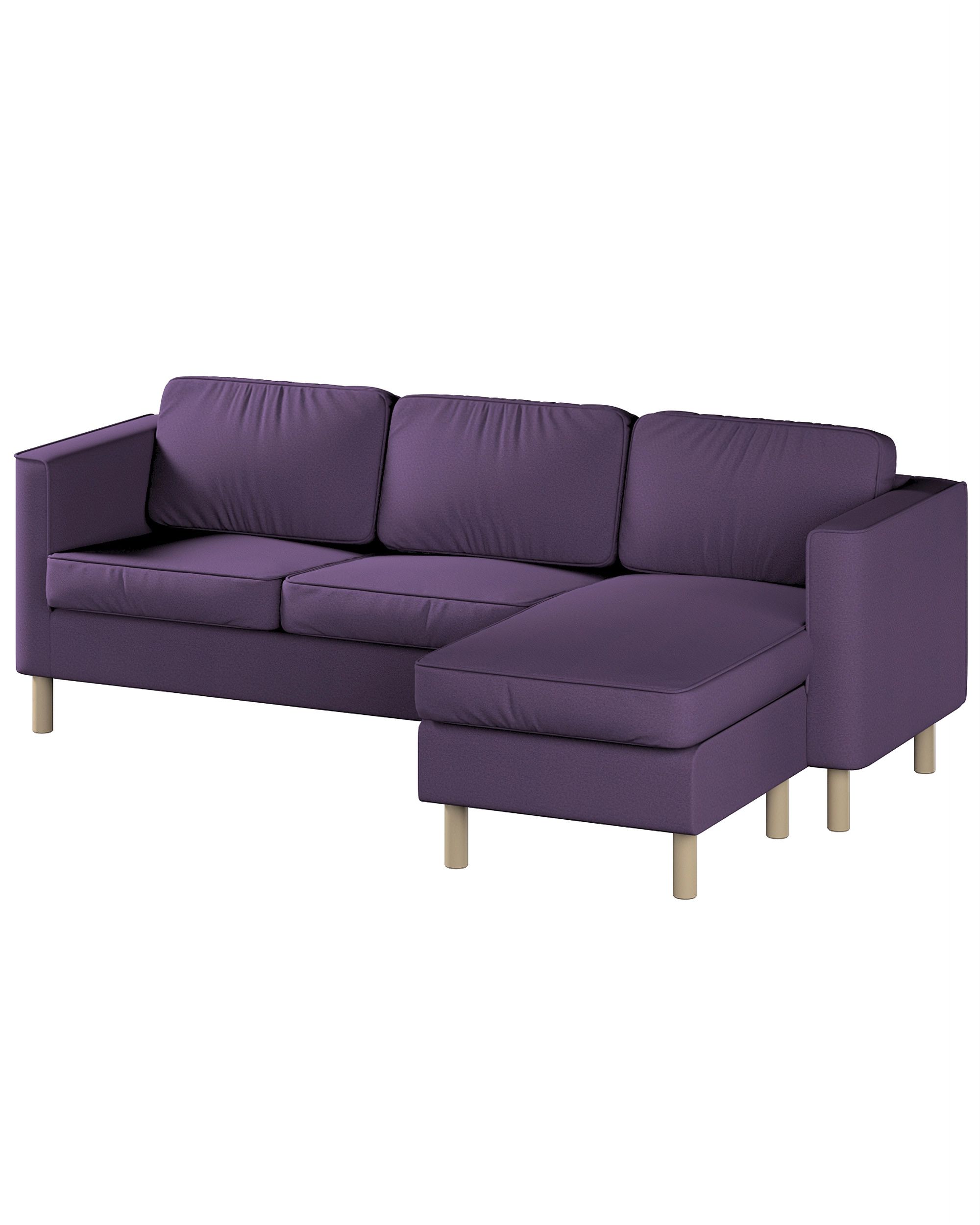 Bezug für Pärup 3-Sitzer Sofa mit Recamiere Farbe violett Stoff strukturiert