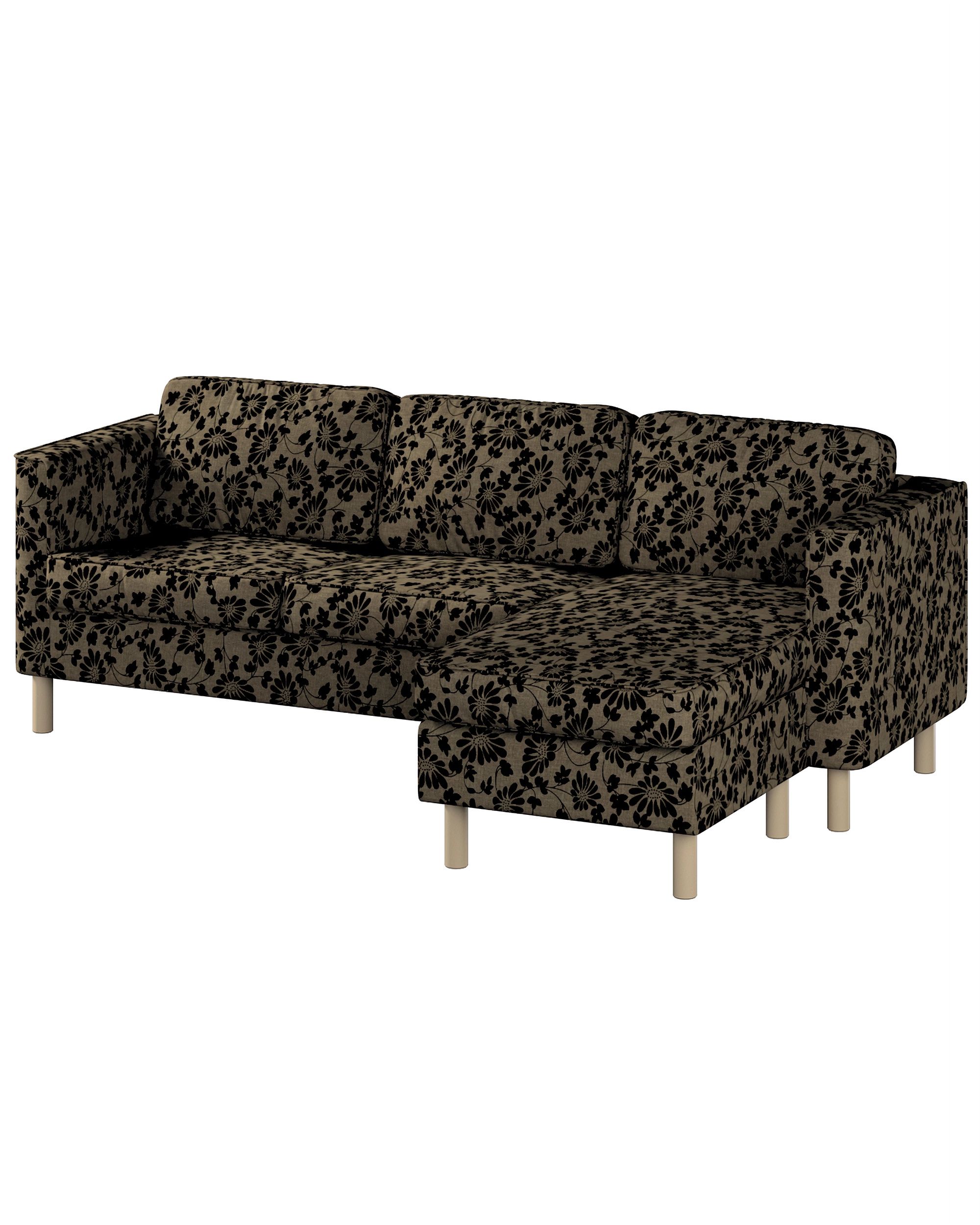 Bezug für Pärup 3-Sitzer Sofa mit Recamiere Farbe beige Stoff strukturiert, gemustert