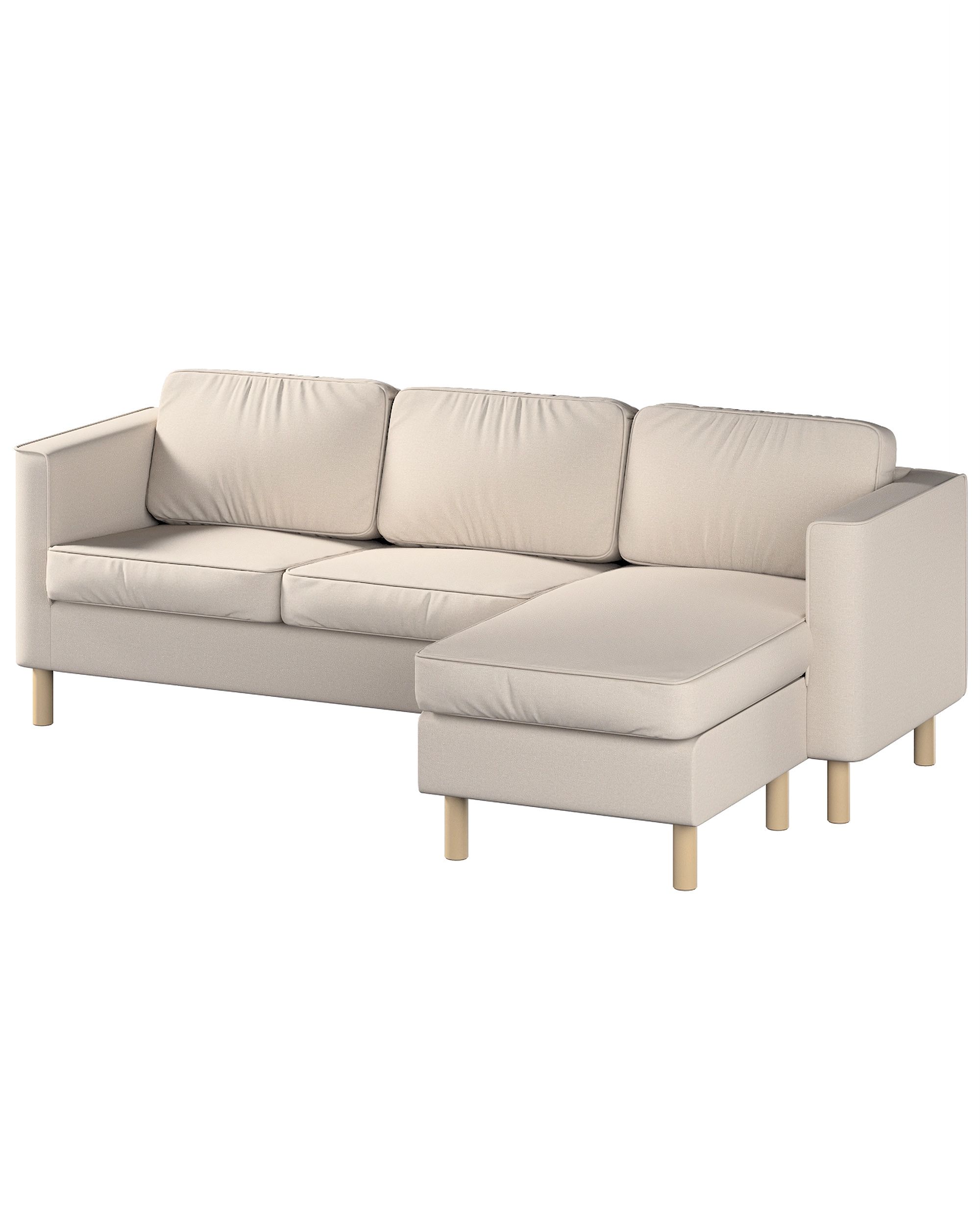 Bezug für Pärup 3-Sitzer Sofa mit Recamiere Farbe grau Stoff strukturiert