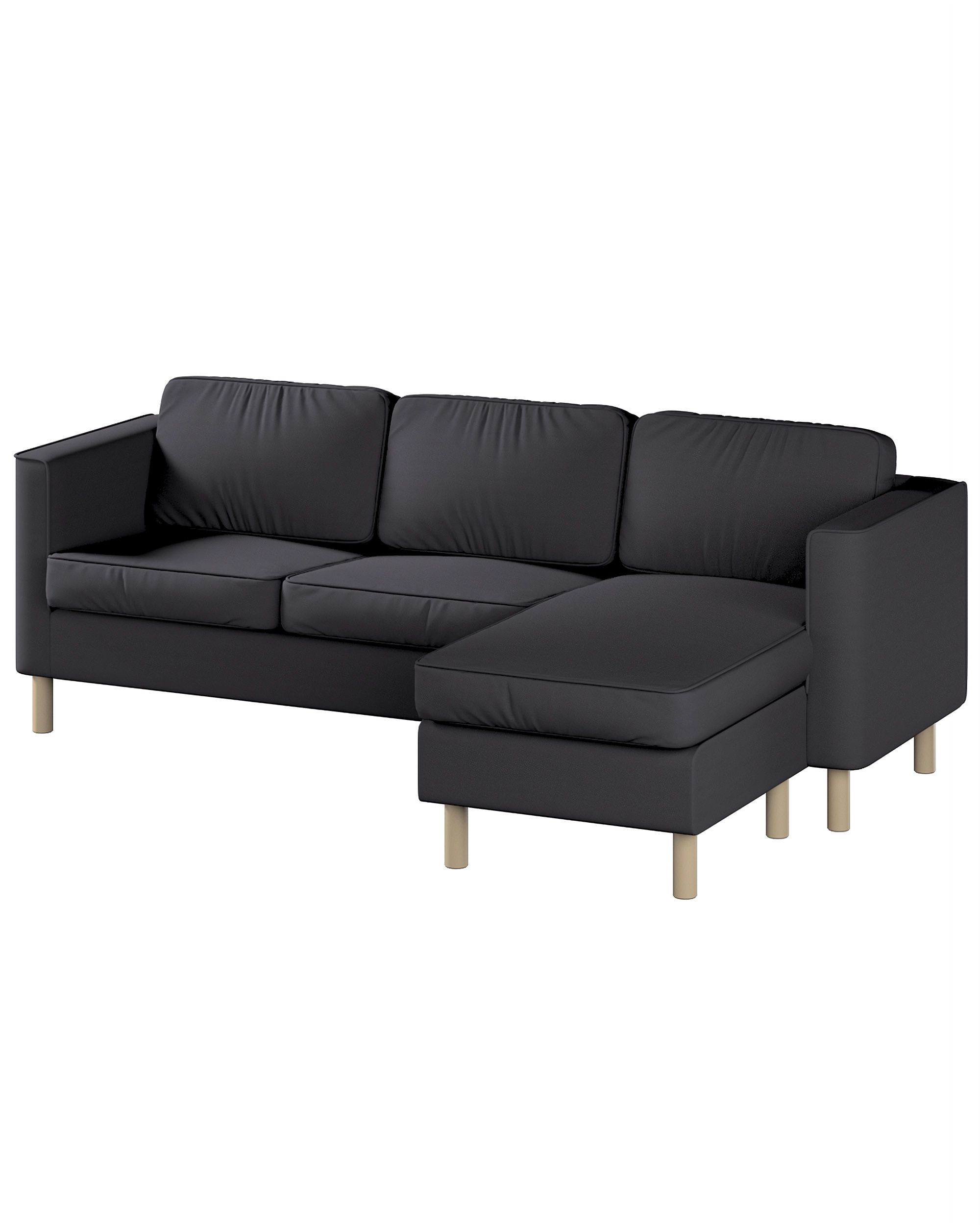 Bezug für Pärup 3-Sitzer Sofa mit Recamiere Farbe grau