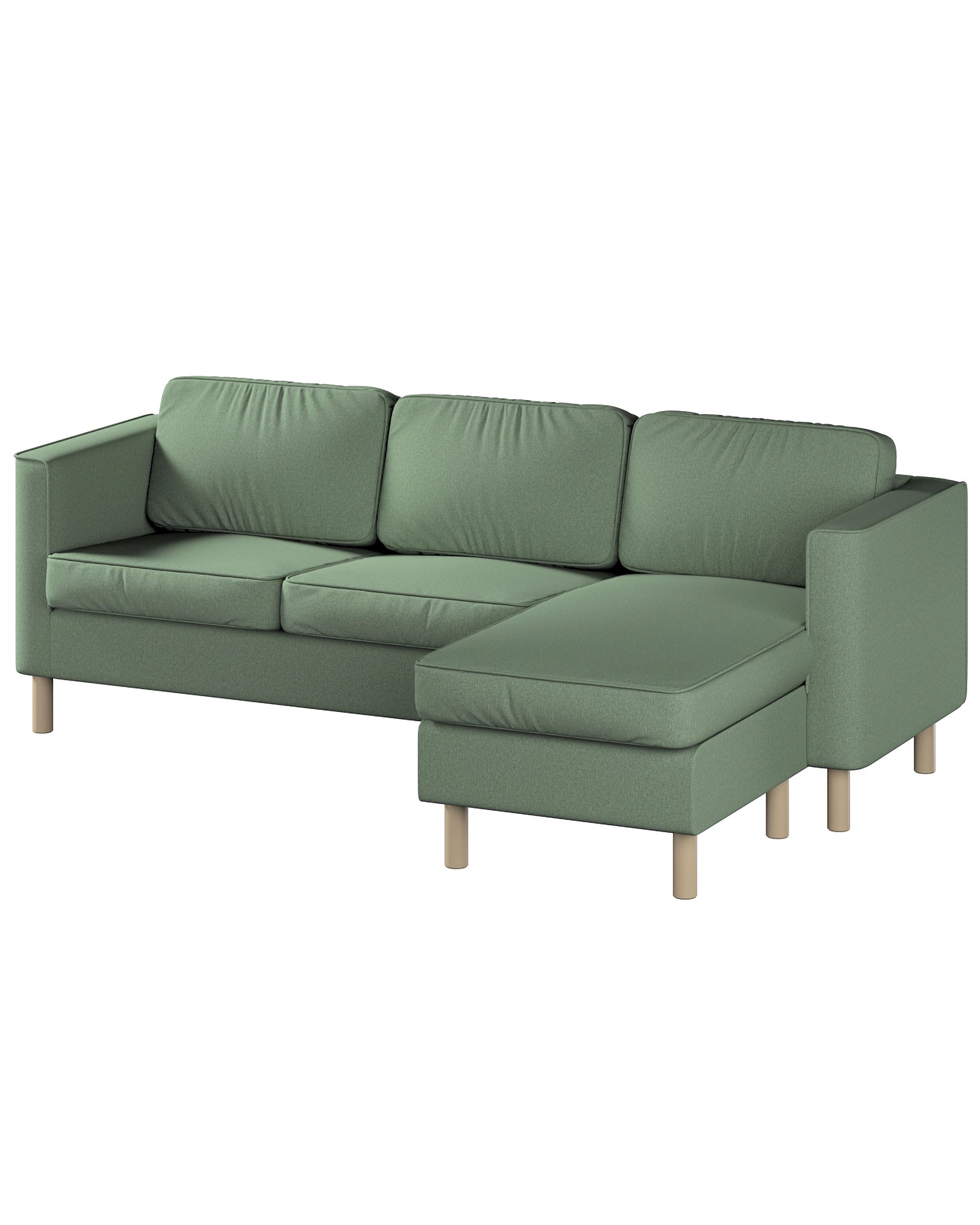Bezug für Pärup 3-Sitzer Sofa mit Recamiere Farbe grün Stoff strukturiert