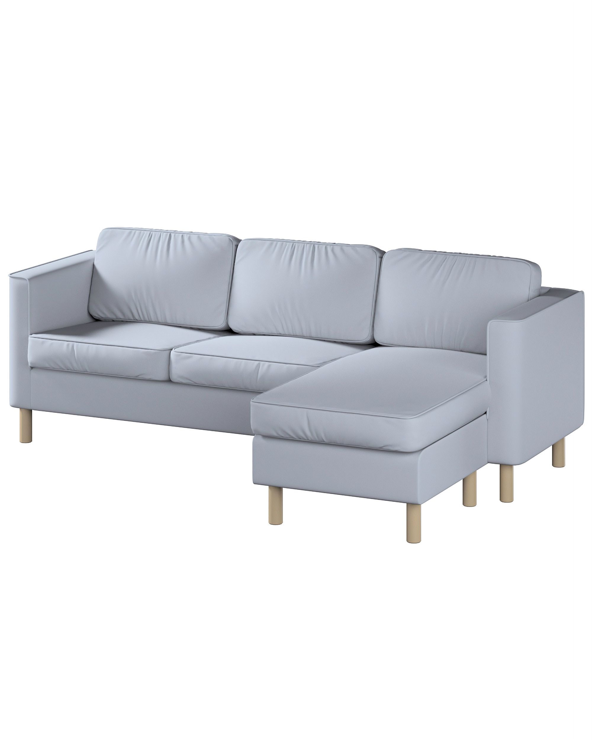 Bezug für Pärup 3-Sitzer Sofa mit Recamiere Farbe rosa Stoff strukturiert
