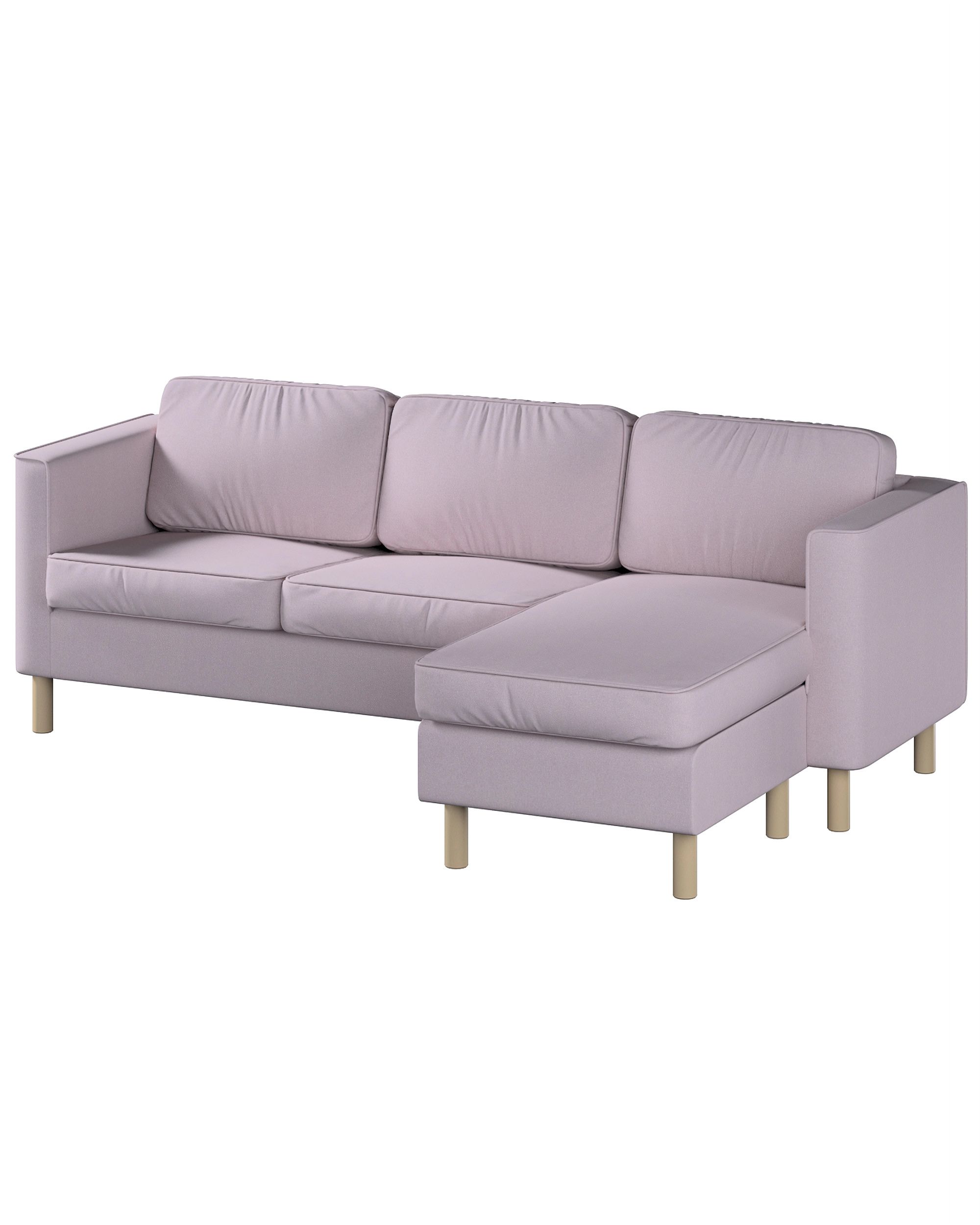 Bezug für Pärup 3-Sitzer Sofa mit Recamiere Farbe rosa Stoff strukturiert