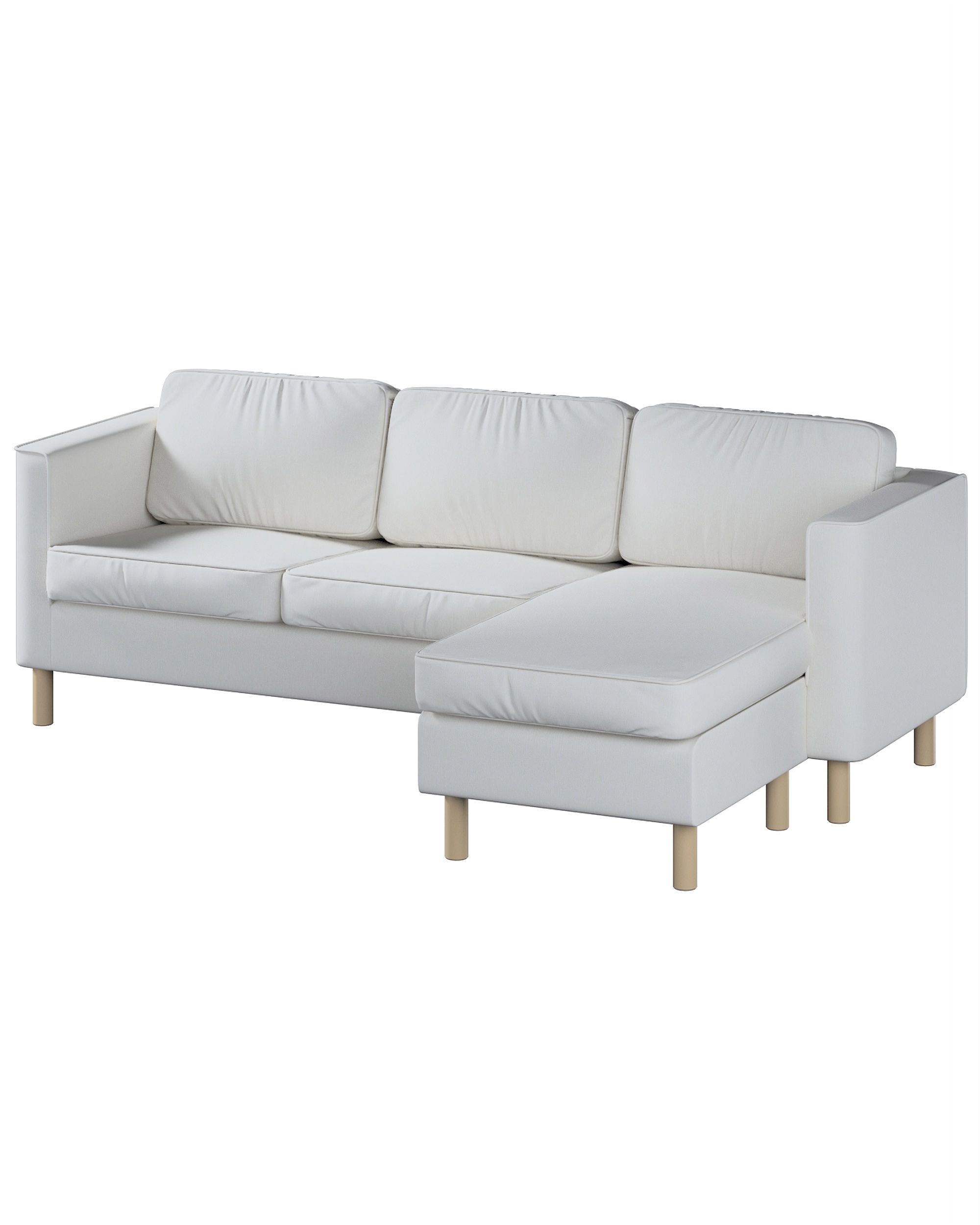 Bezug für Pärup 3-Sitzer Sofa mit Recamiere Farbe creme Stoff strukturiert