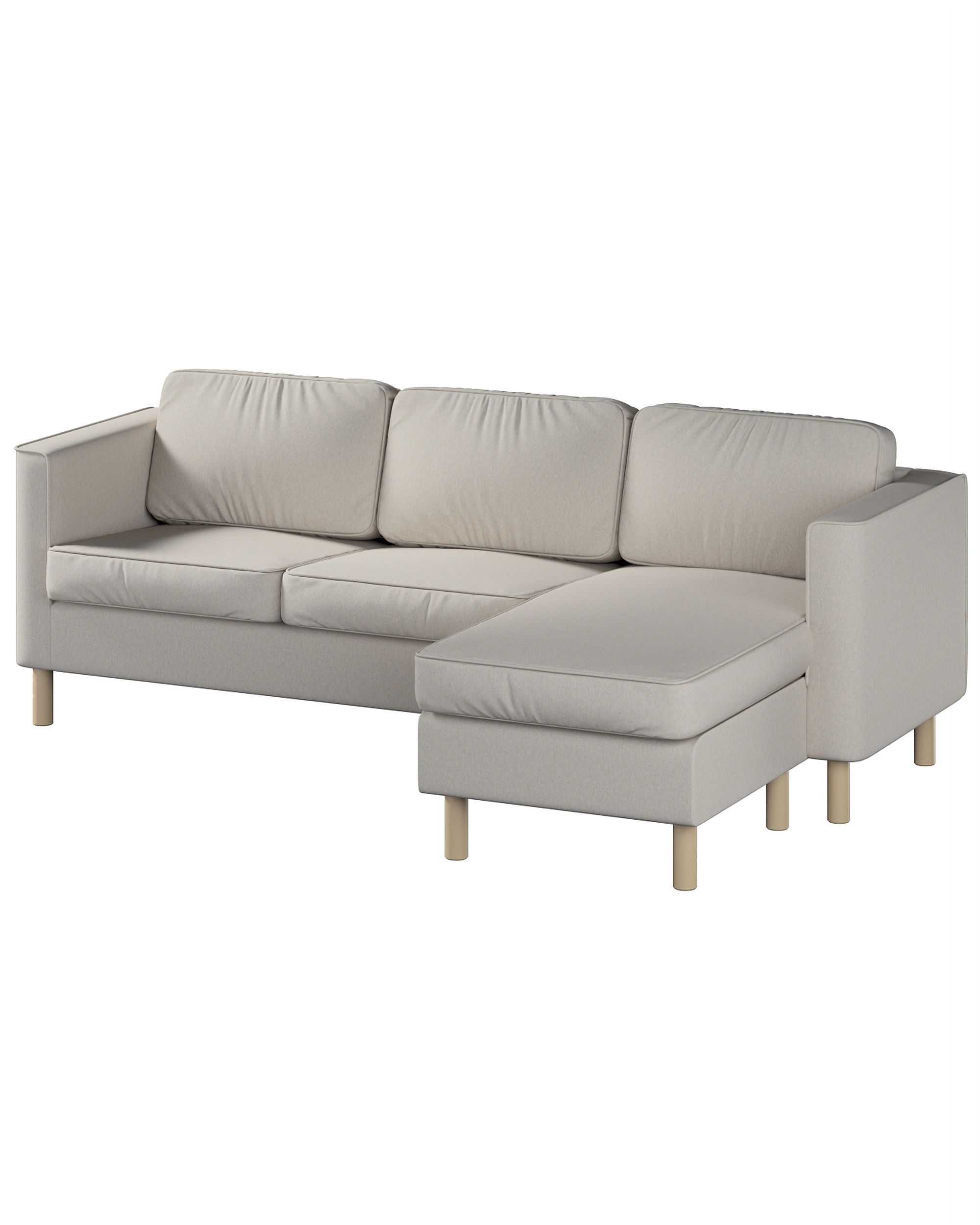 Bezug für Pärup 3-Sitzer Sofa mit Recamiere Farbe beige Stoff strukturiert
