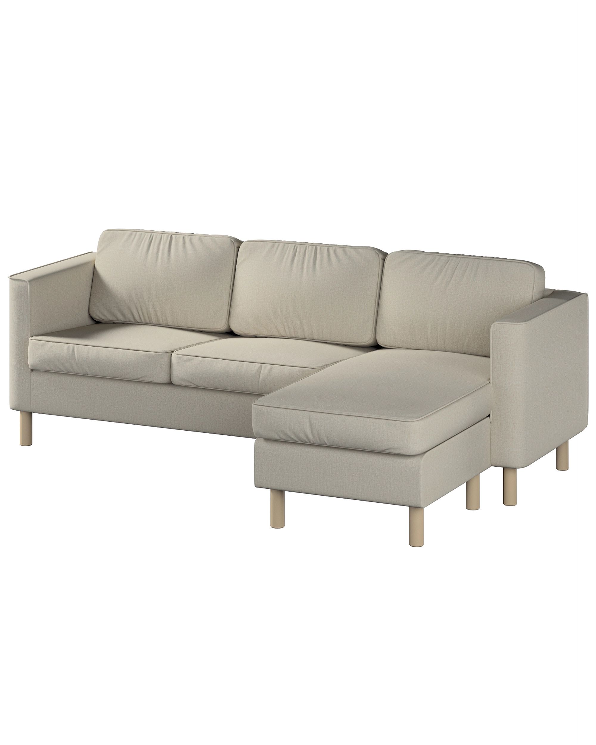 Bezug für Pärup 3-Sitzer Sofa mit Recamiere Farbe beige Stoff strukturiert