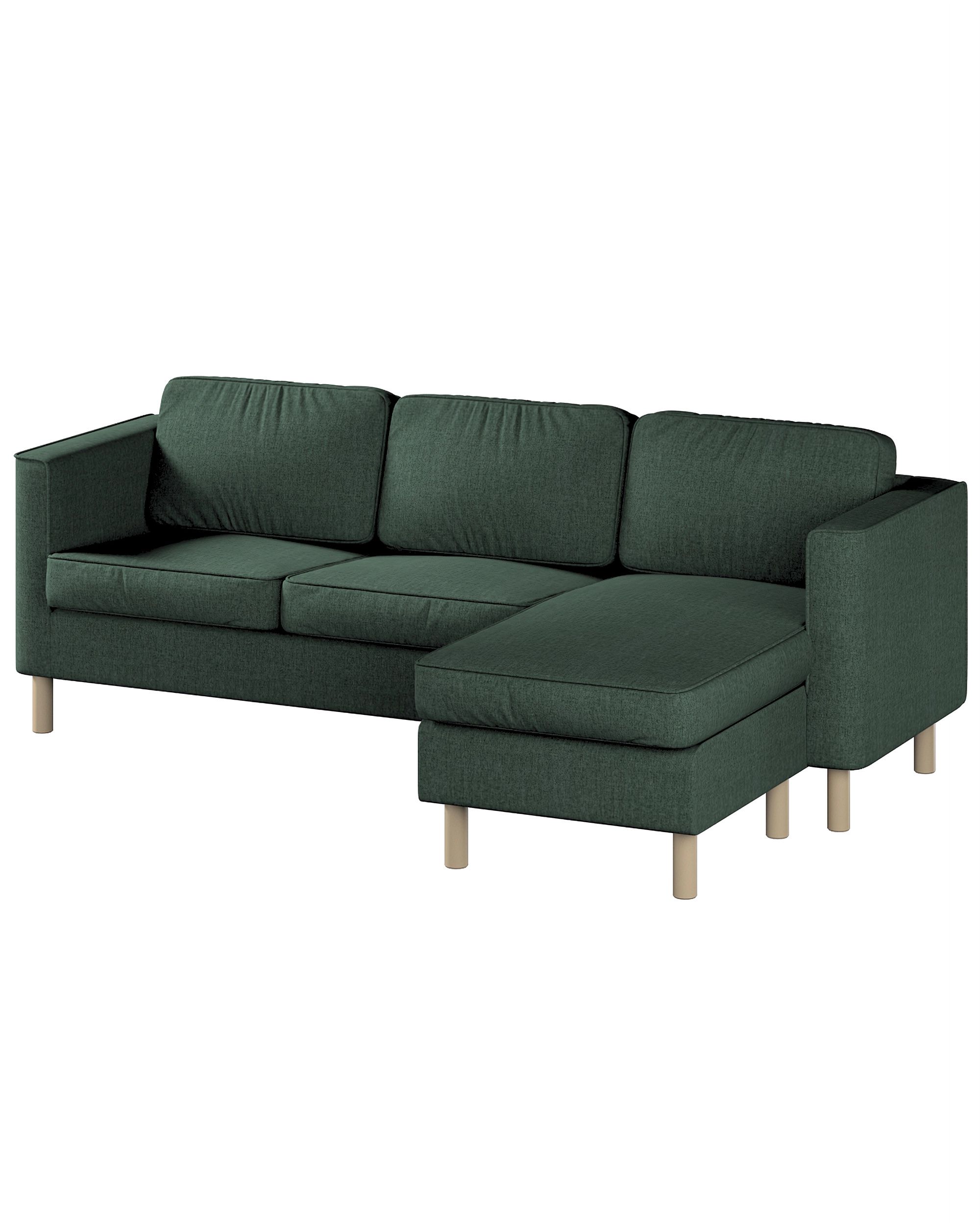 Bezug für Pärup 3-Sitzer Sofa mit Recamiere Farbe grün Stoff strukturiert