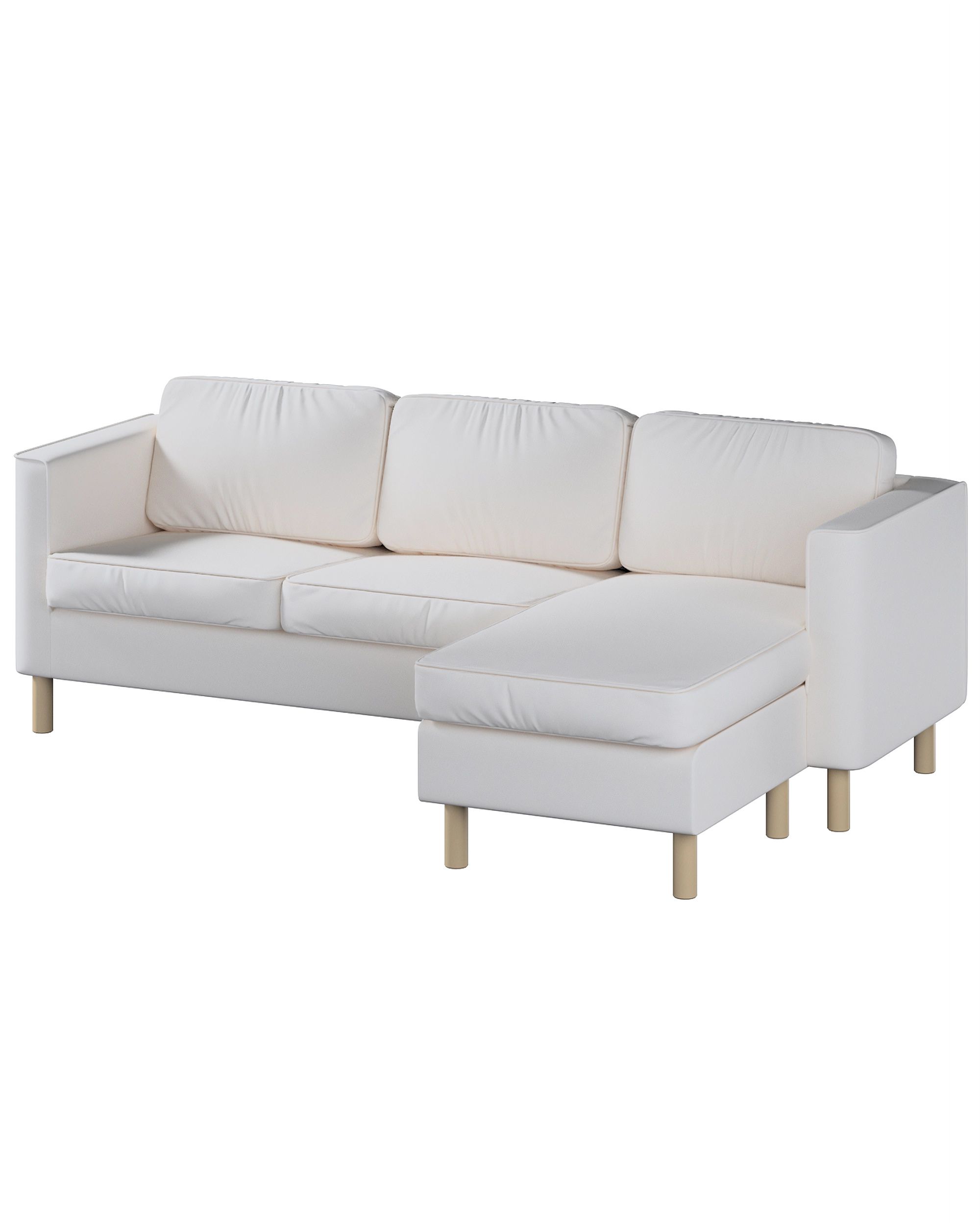 Bezug für Pärup 3-Sitzer Sofa mit Recamiere Farbe beige Stoff strukturiert
