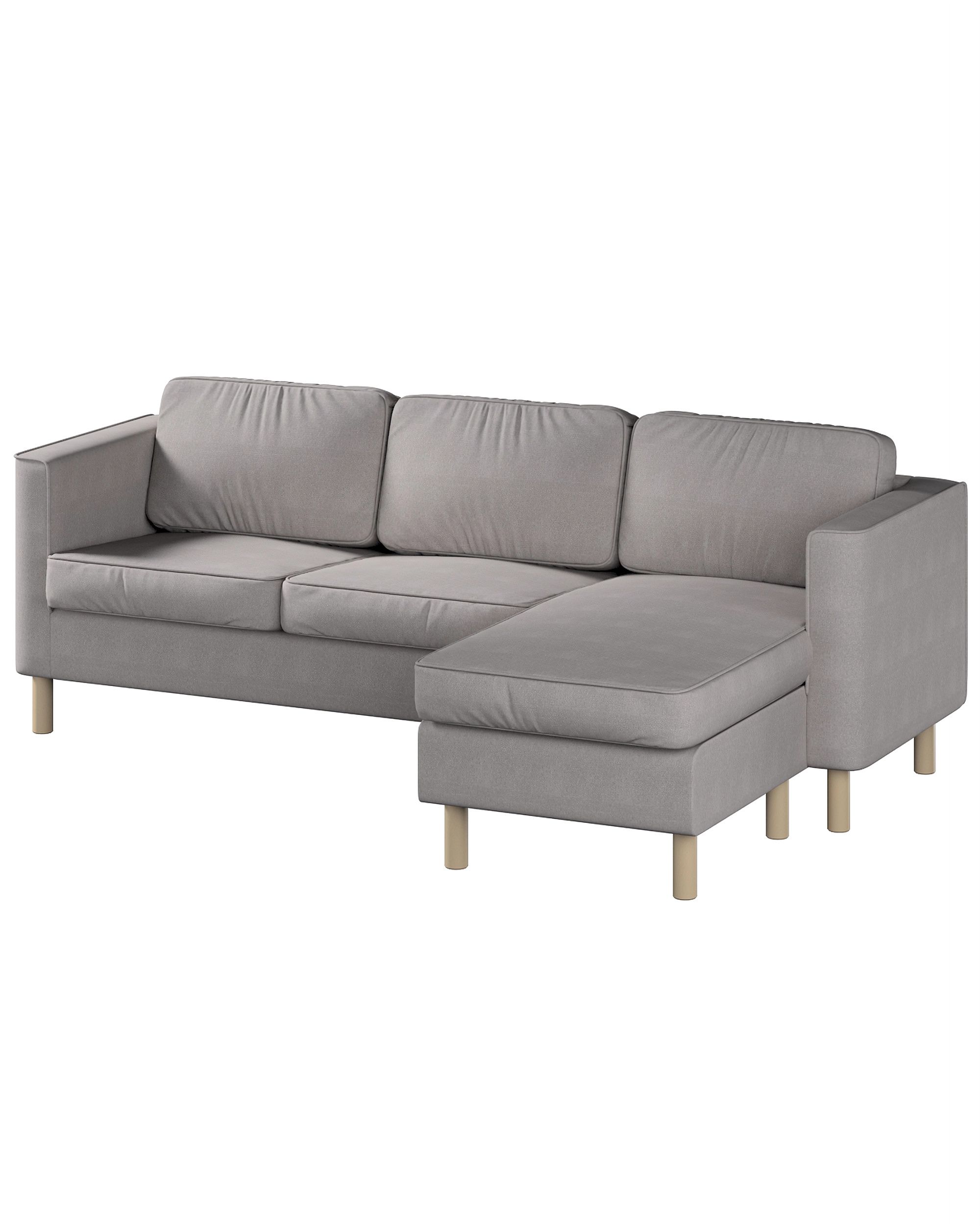 Bezug für Pärup 3-Sitzer Sofa mit Recamiere Farbe beige Stoff strukturiert