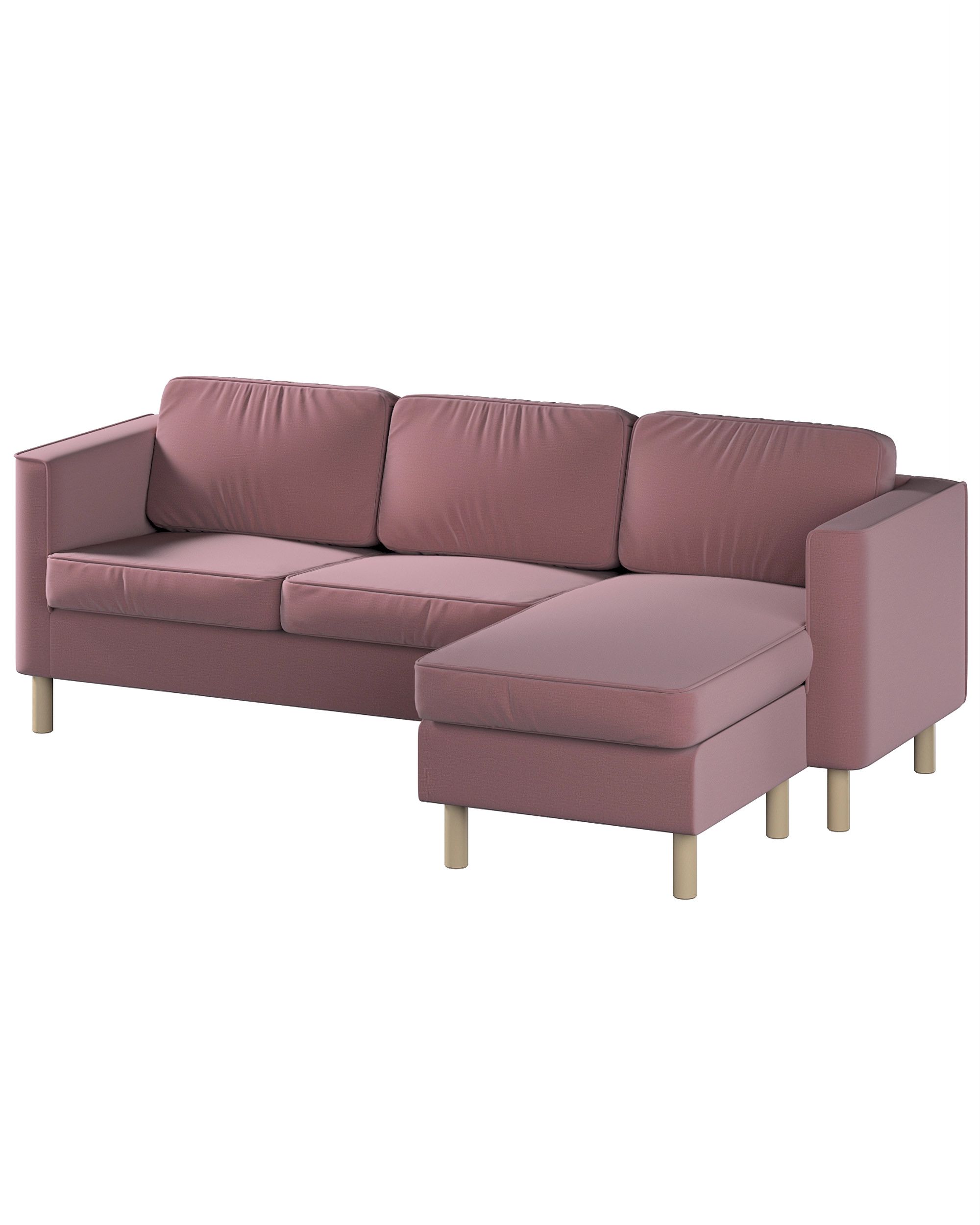 Bezug für Pärup 3-Sitzer Sofa mit Recamiere Farbe violett Stoff samt