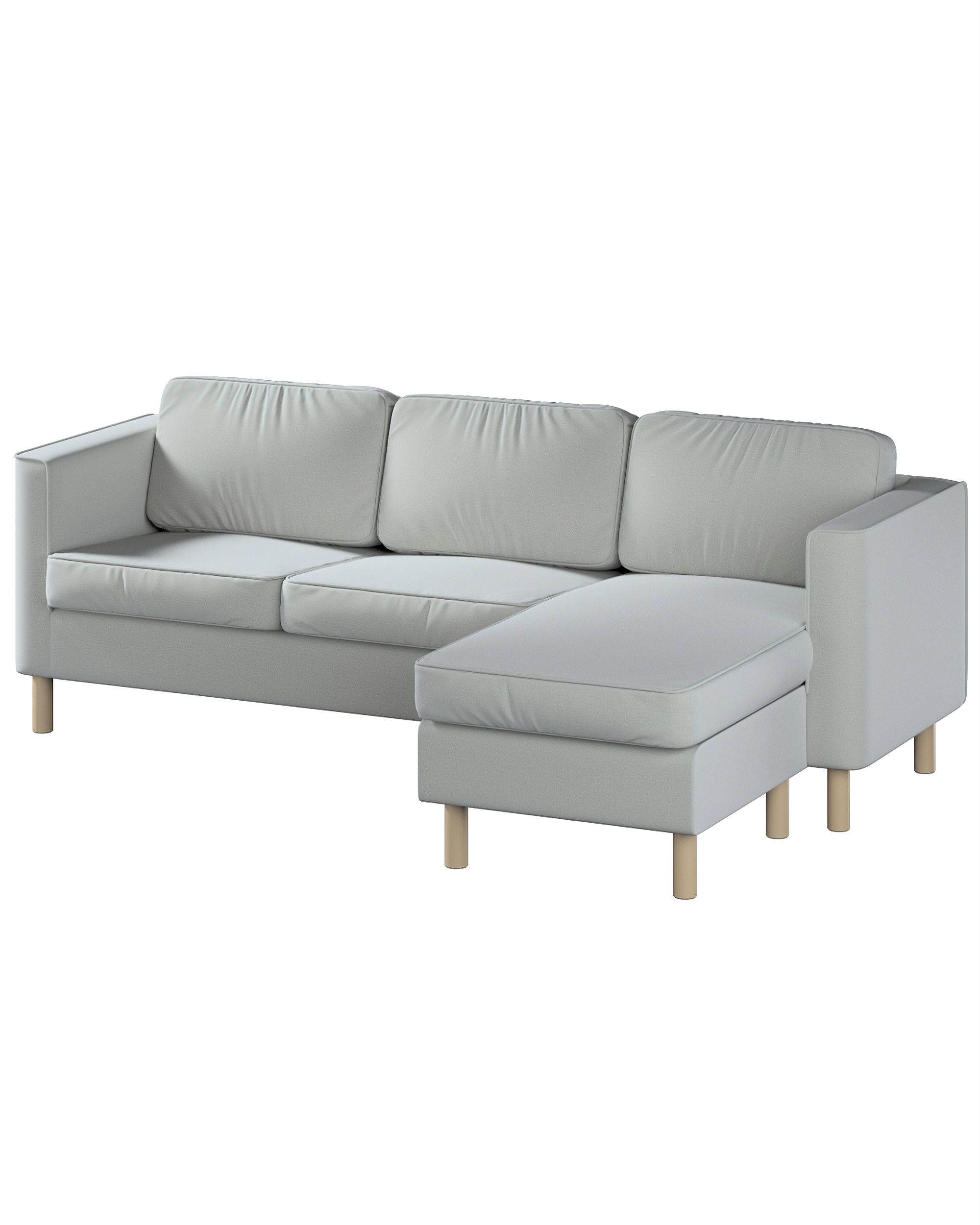 Bezug für Pärup 3-Sitzer Sofa mit Recamiere Farbe grün Stoff samt