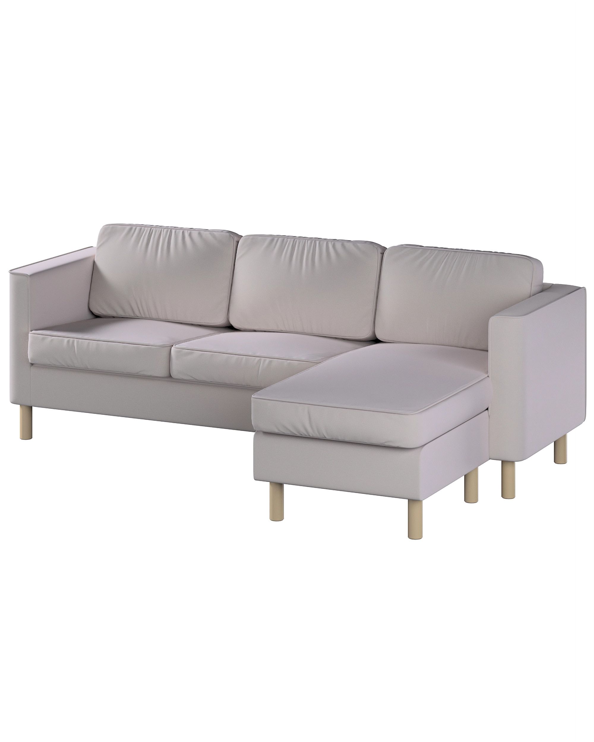 Bezug für Pärup 3-Sitzer Sofa mit Recamiere Farbe beige Stoff samt